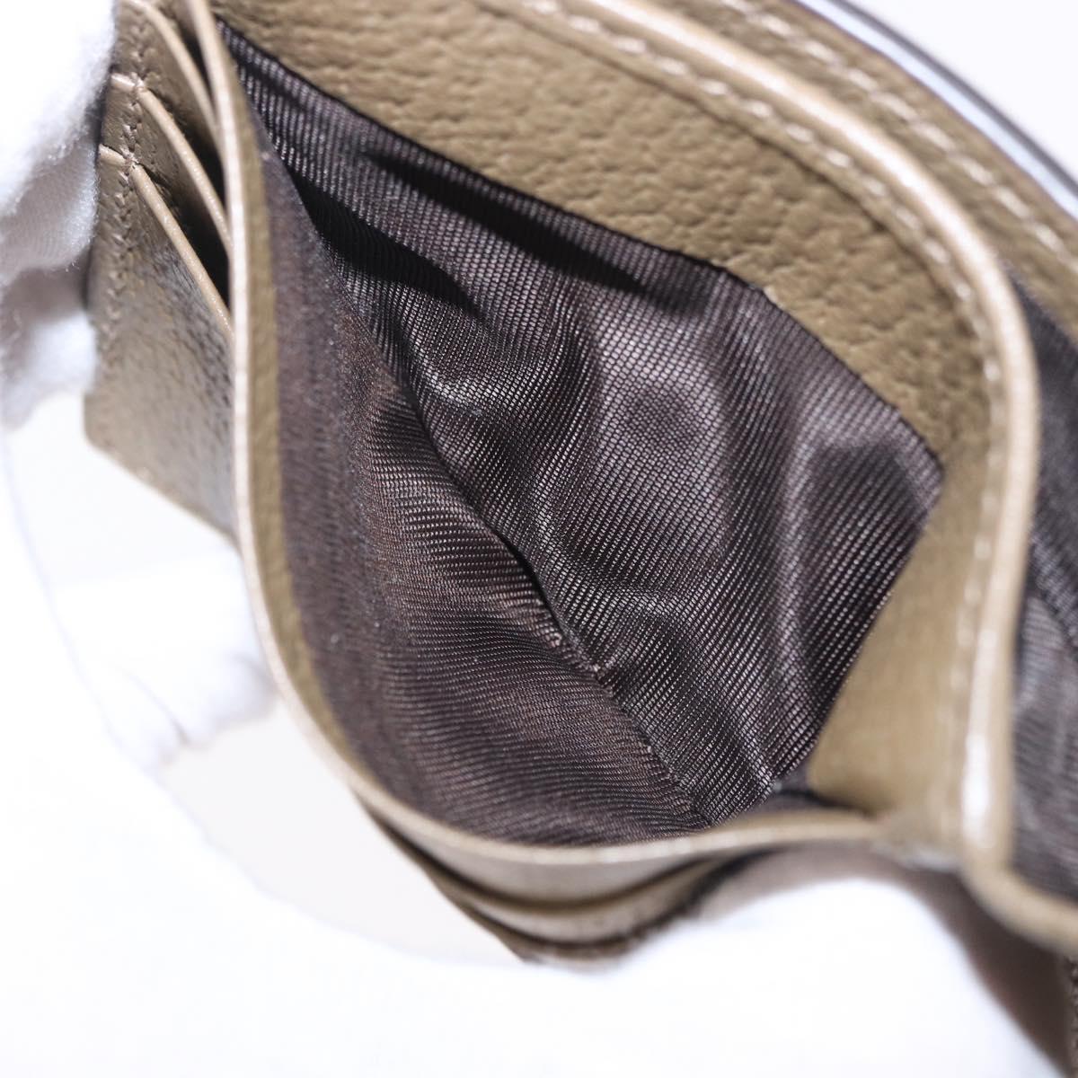 GUCCI GG Marmont Wallet Leather Beige Silver 428726 Auth 186156M