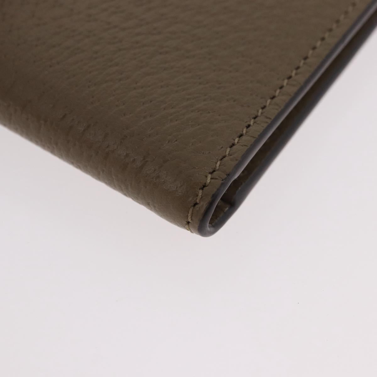 GUCCI GG Marmont Wallet Leather Beige Silver 428726 Auth 186156M