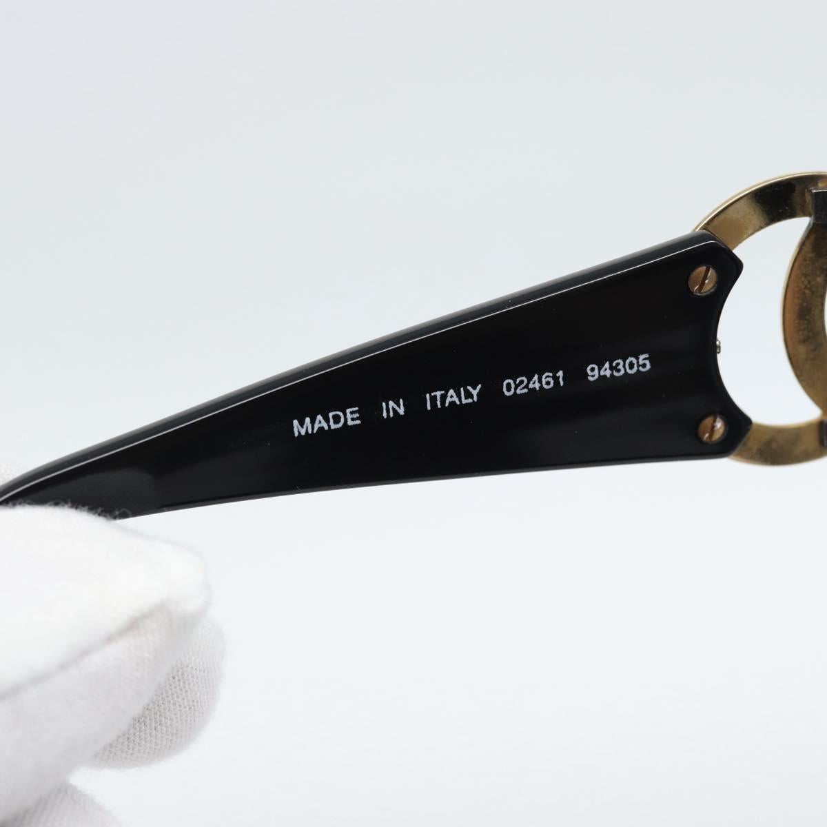CHANEL COCO Mark Sunglasses plastic Black CC Auth 186158M