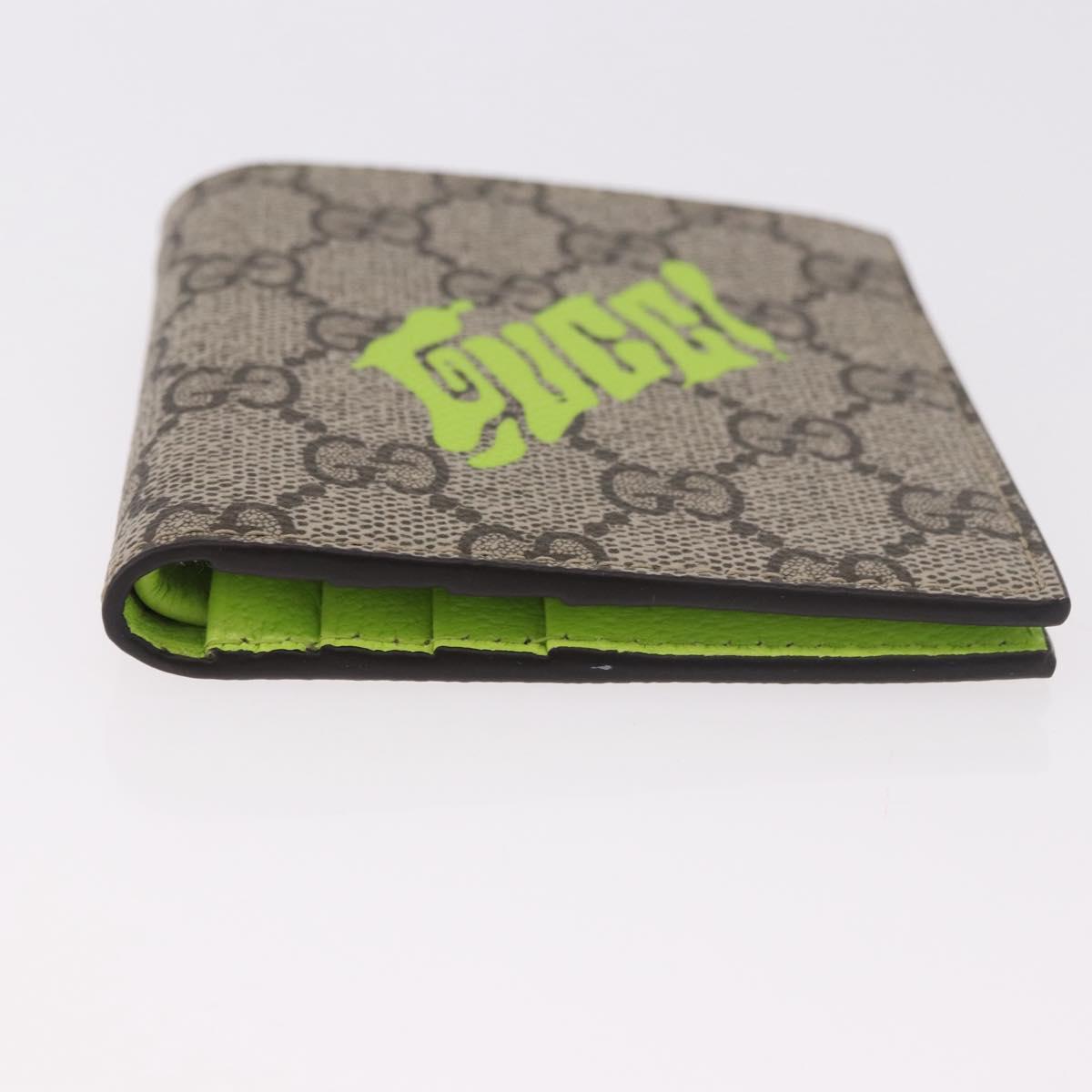 GUCCI GG Supreme Wallet PVC Beige 835323 Auth 186159M