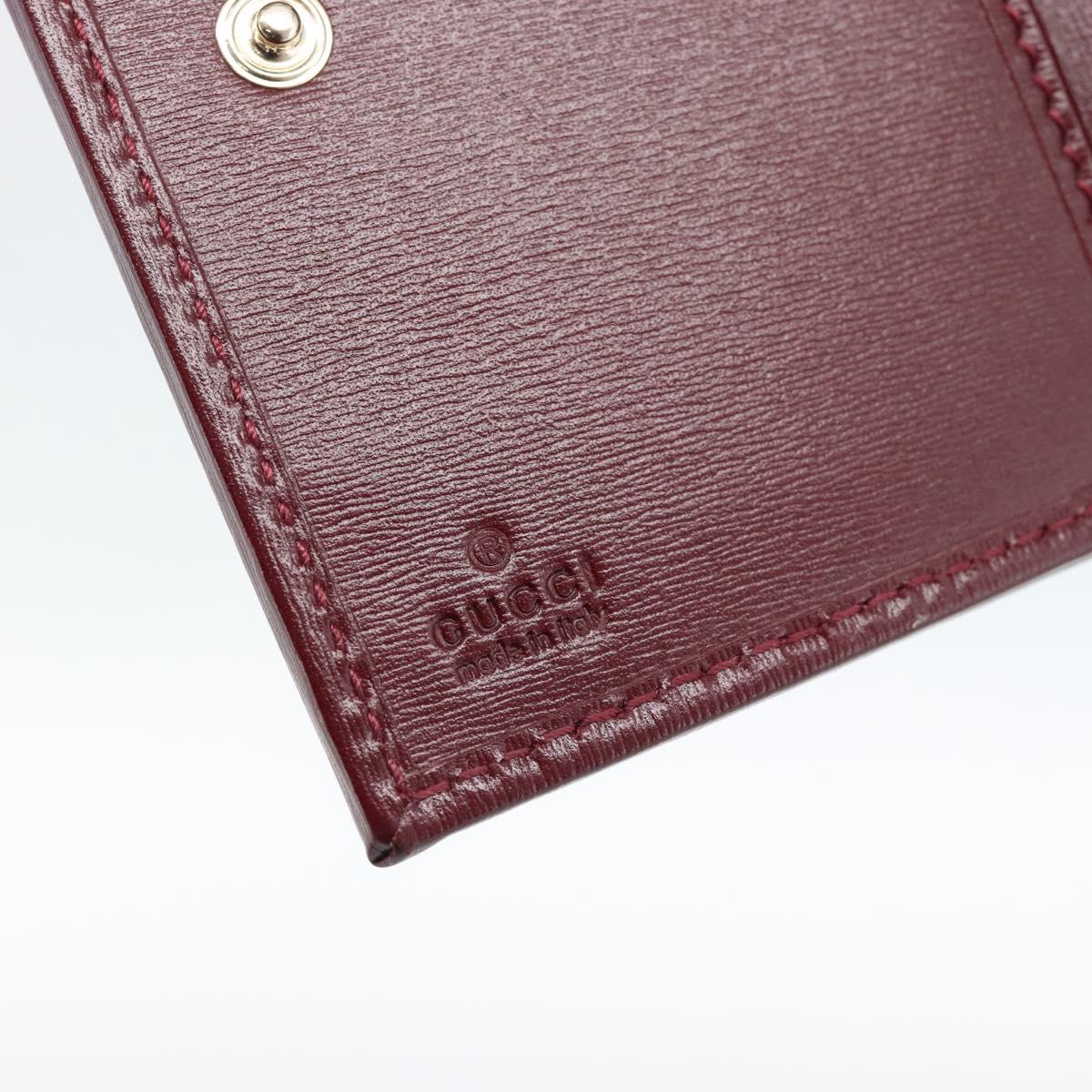 GUCCI GG Supreme Wallet PVC Red Gold 795060 Auth 186161M