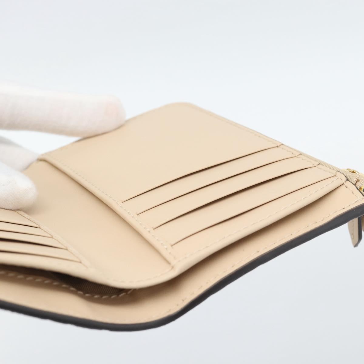 GUCCI GG Canvas Guccissima Wallet Leather Beige Gold 790131 Auth 186164M