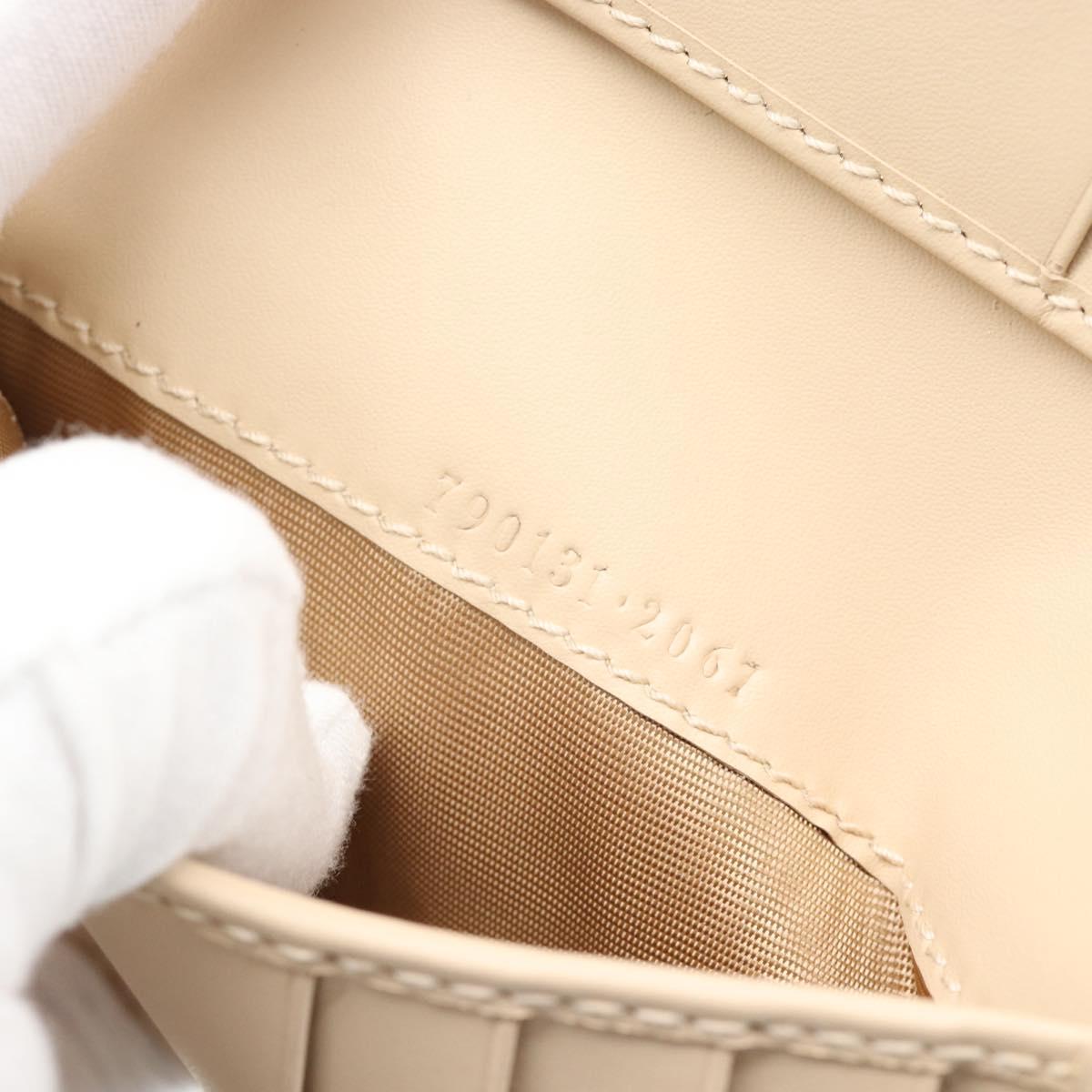 GUCCI GG Canvas Guccissima Wallet Leather Beige Gold 790131 Auth 186164M