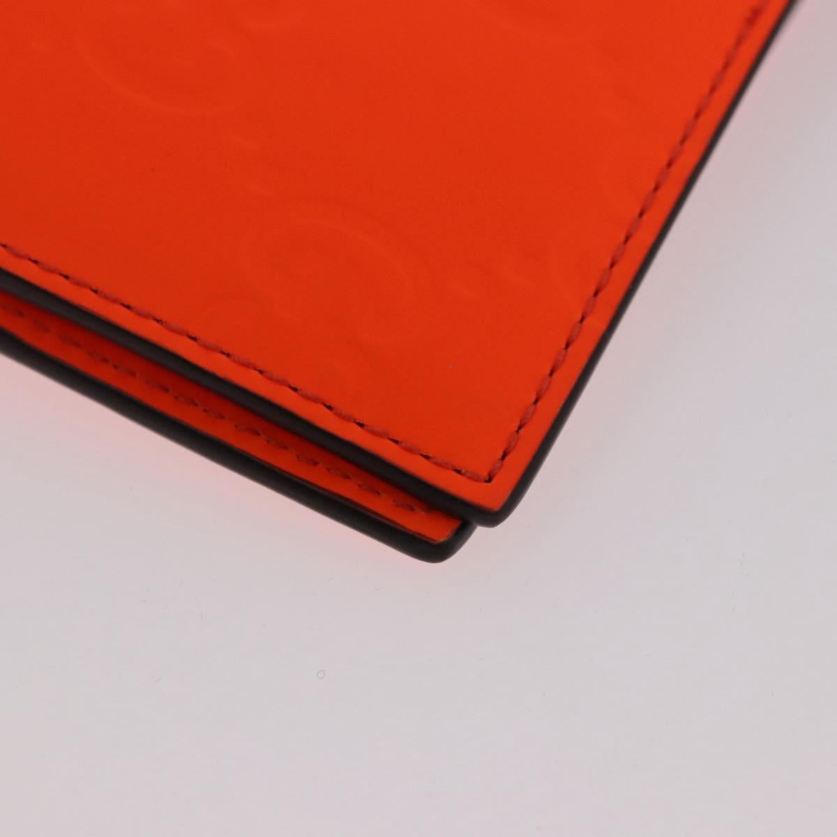 GUCCI GG Canvas Guccissima Wallet Leather Orange 771309 Auth 186167M