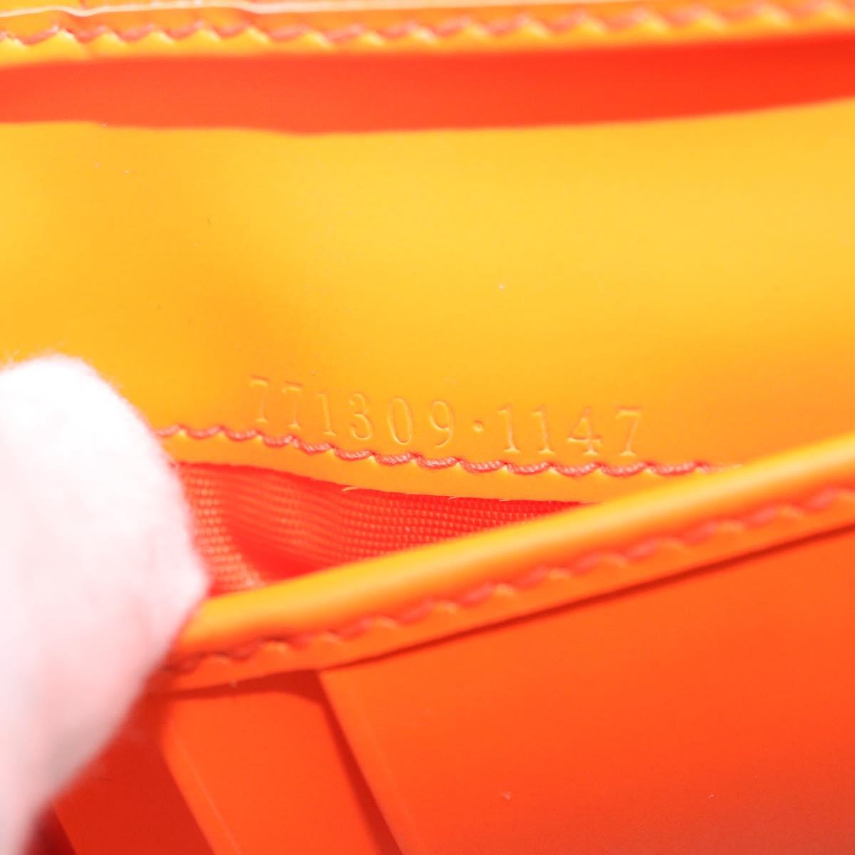 GUCCI GG Canvas Guccissima Wallet Leather Orange 771309 Auth 186167M