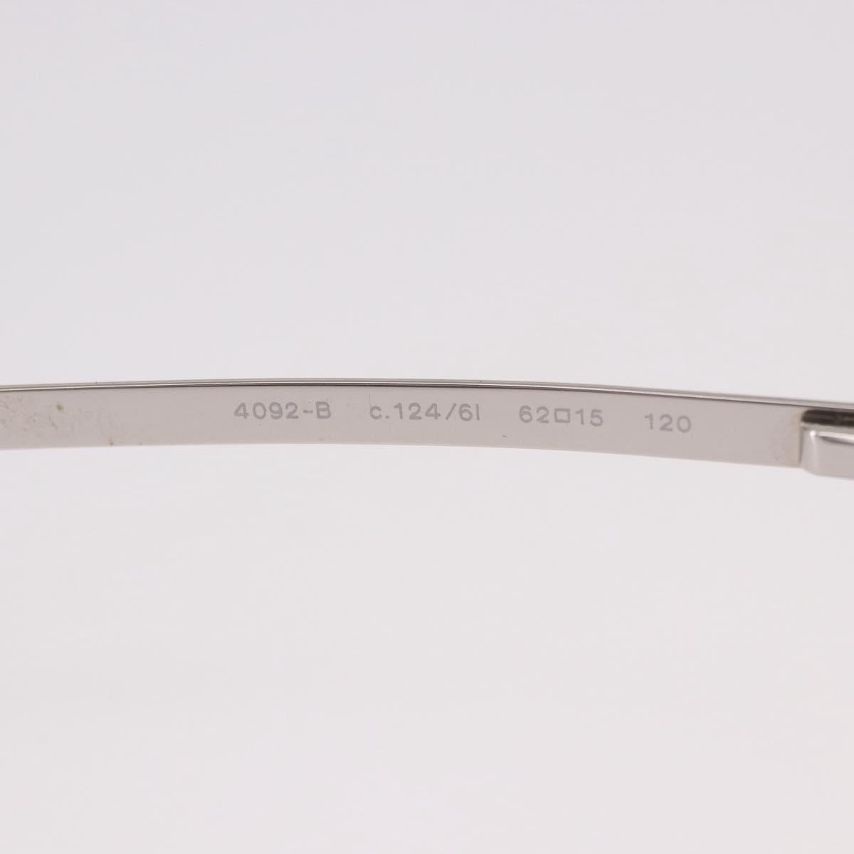 CHANEL COCO Mark Sunglasses metal Silver tone CC Auth 186173M