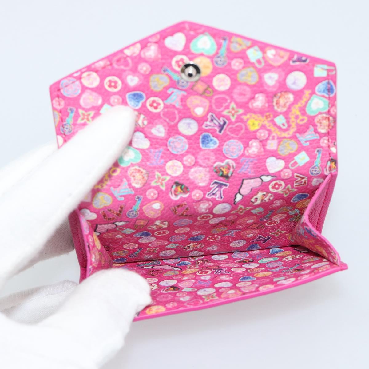 LOUIS VUITTON Portefeuille Rock Mini Wallet Leather Pink M81886 LV Auth 186174M