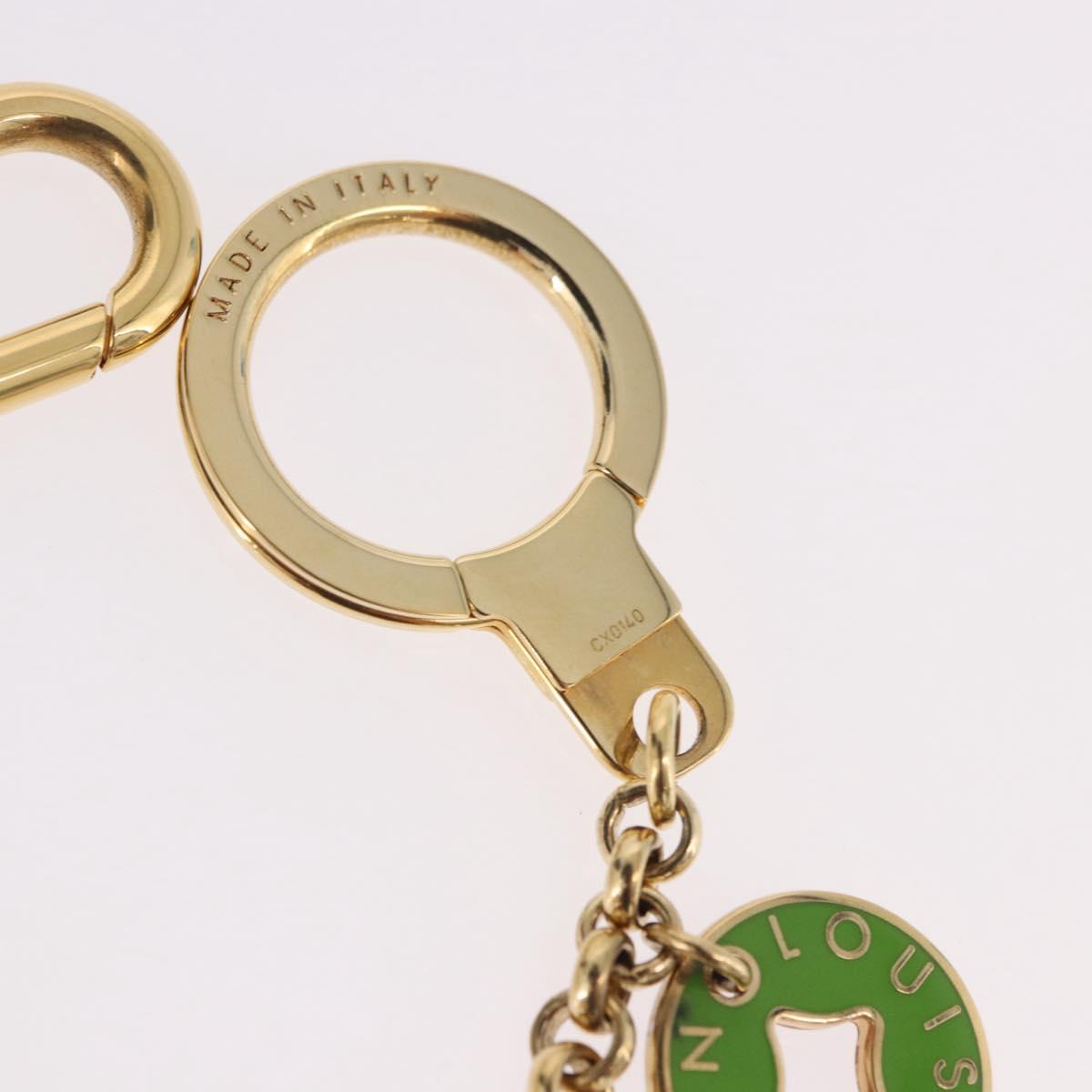 LOUIS VUITTON Porte Cles Chainne Pastille Key Holder Gold M66005 LV Auth 186176M