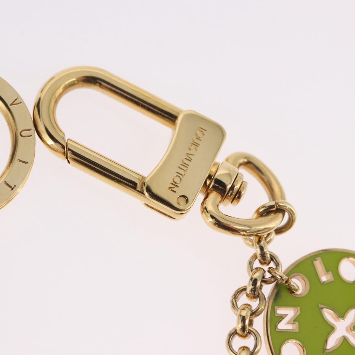 LOUIS VUITTON Porte Cles Chainne Pastille Key Holder Gold M66005 LV Auth 186176M