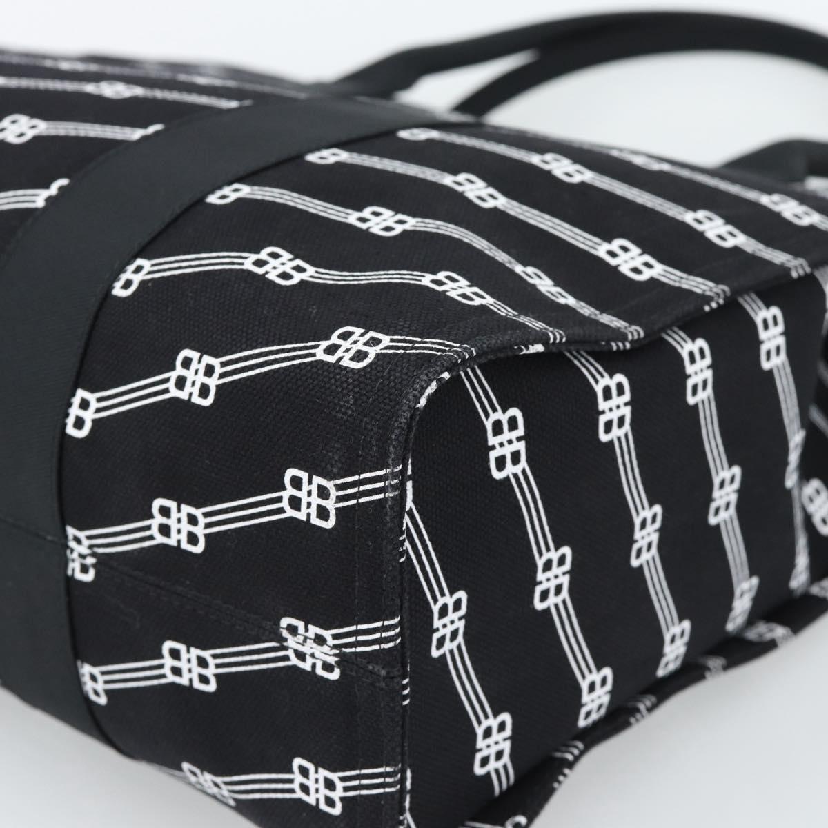 BALENCIAGA Trade Tote Bag Canvas Black Silver 621826 Auth 186183M