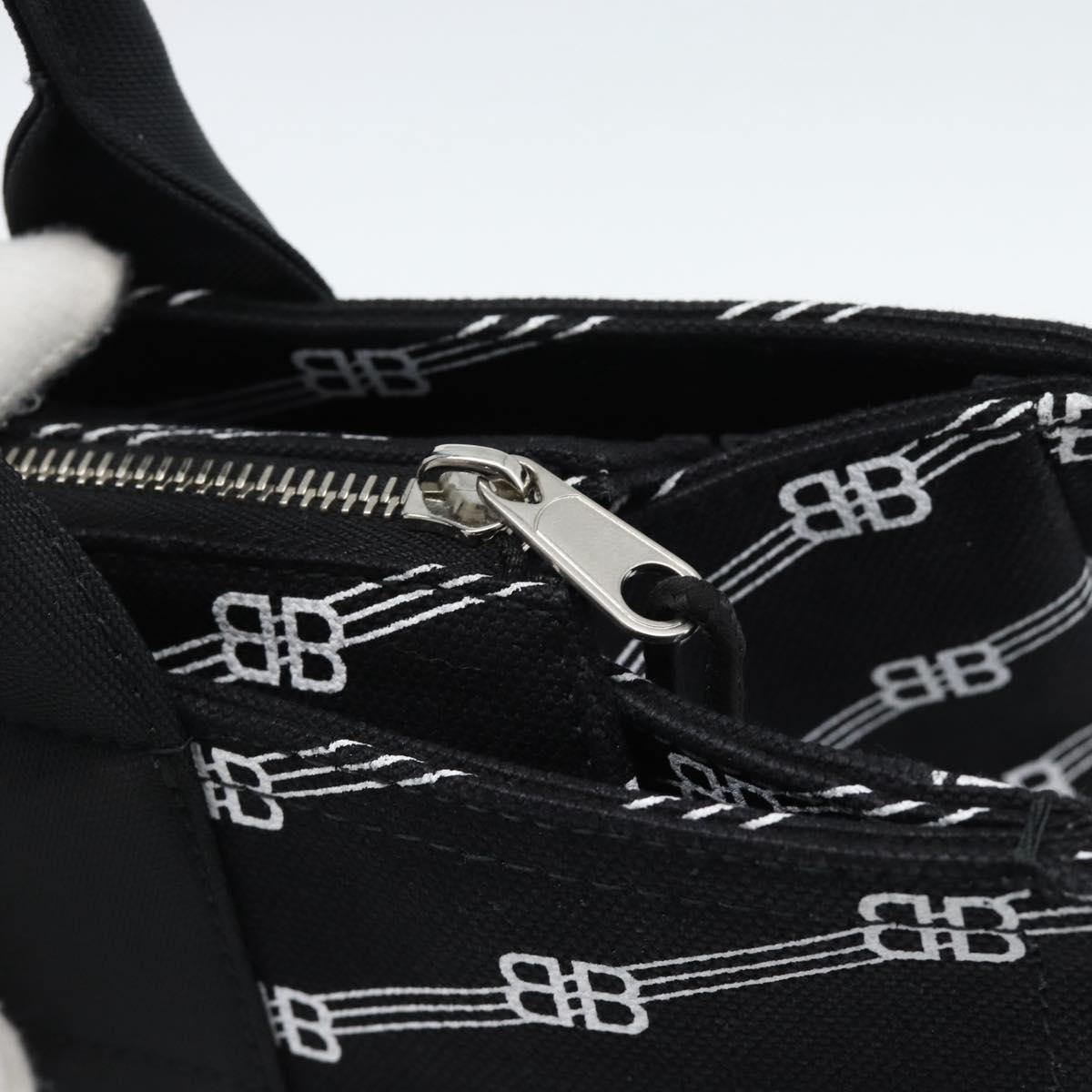 BALENCIAGA Trade Tote Bag Canvas Black Silver 621826 Auth 186183M