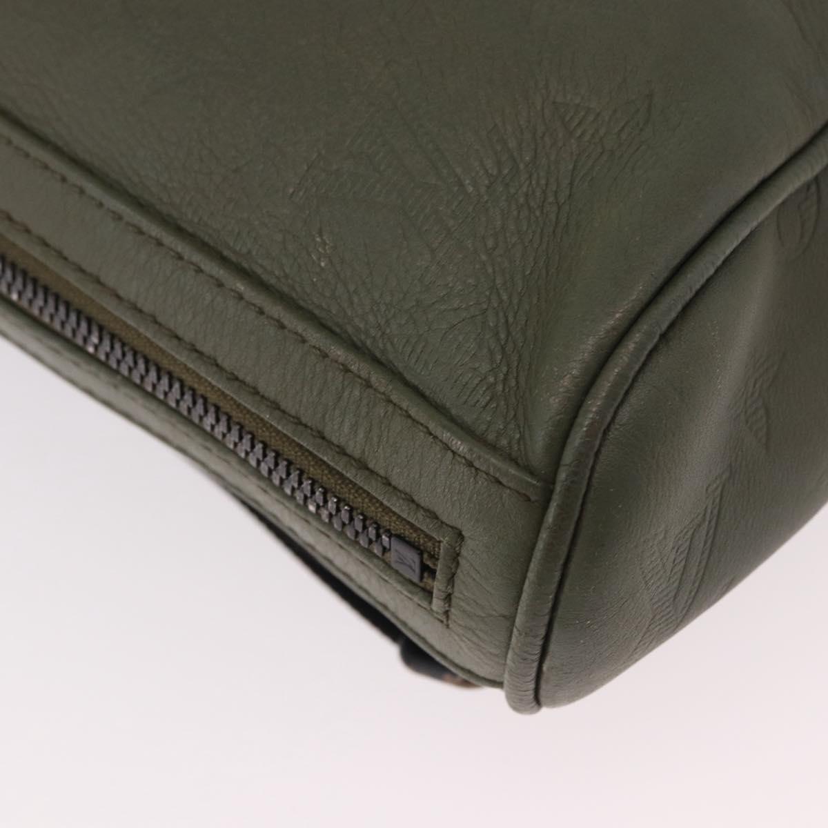 LOUIS VUITTON Monogram Shadow Chalk Sling Bag Green M44634 LV Auth 186190M