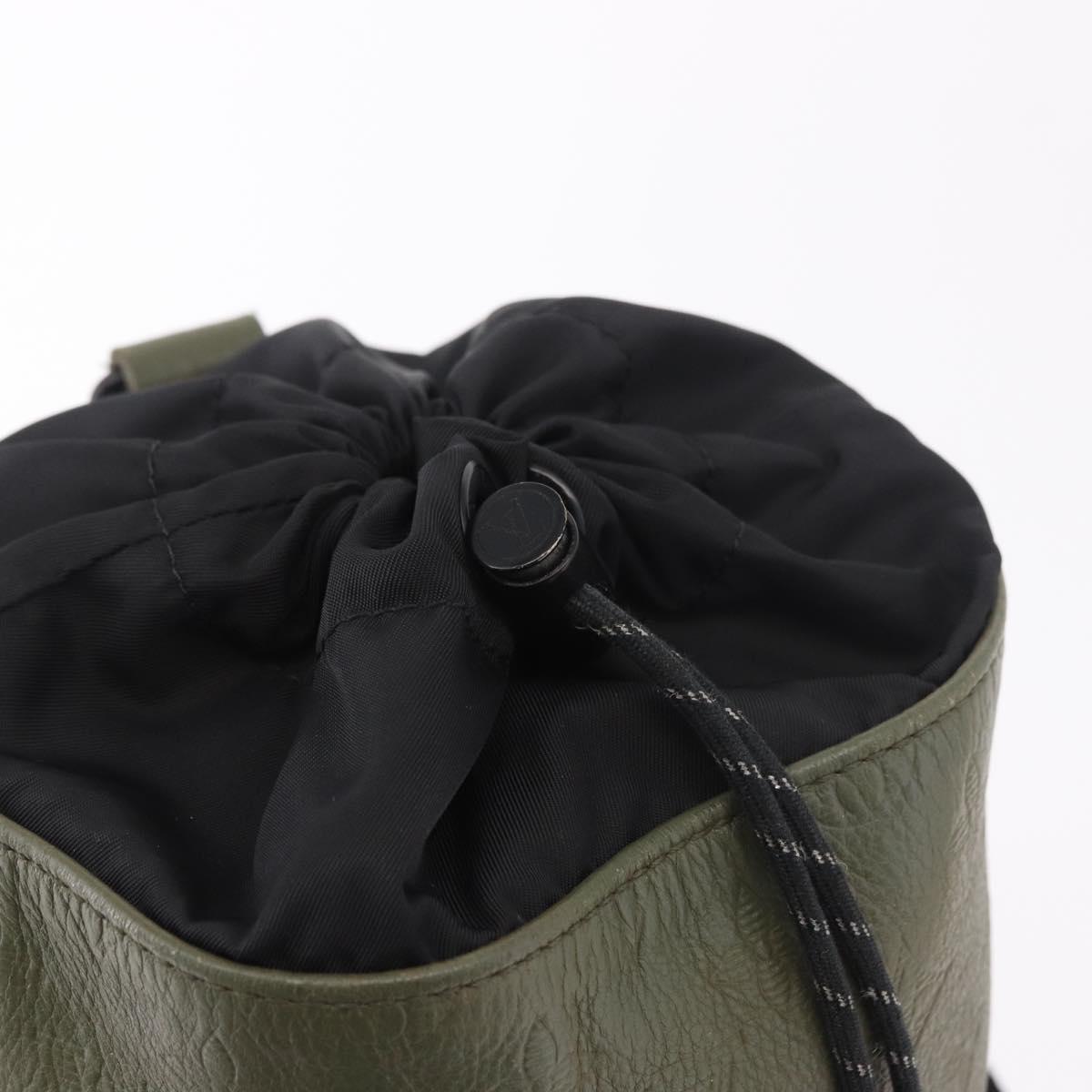 LOUIS VUITTON Monogram Shadow Chalk Sling Bag Green M44634 LV Auth 186190M