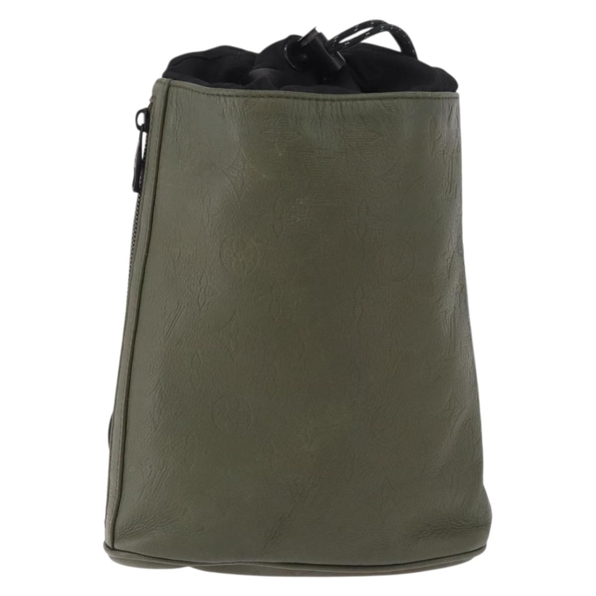 LOUIS VUITTON Monogram Shadow Chalk Sling Bag Green M44634 LV Auth 186190M