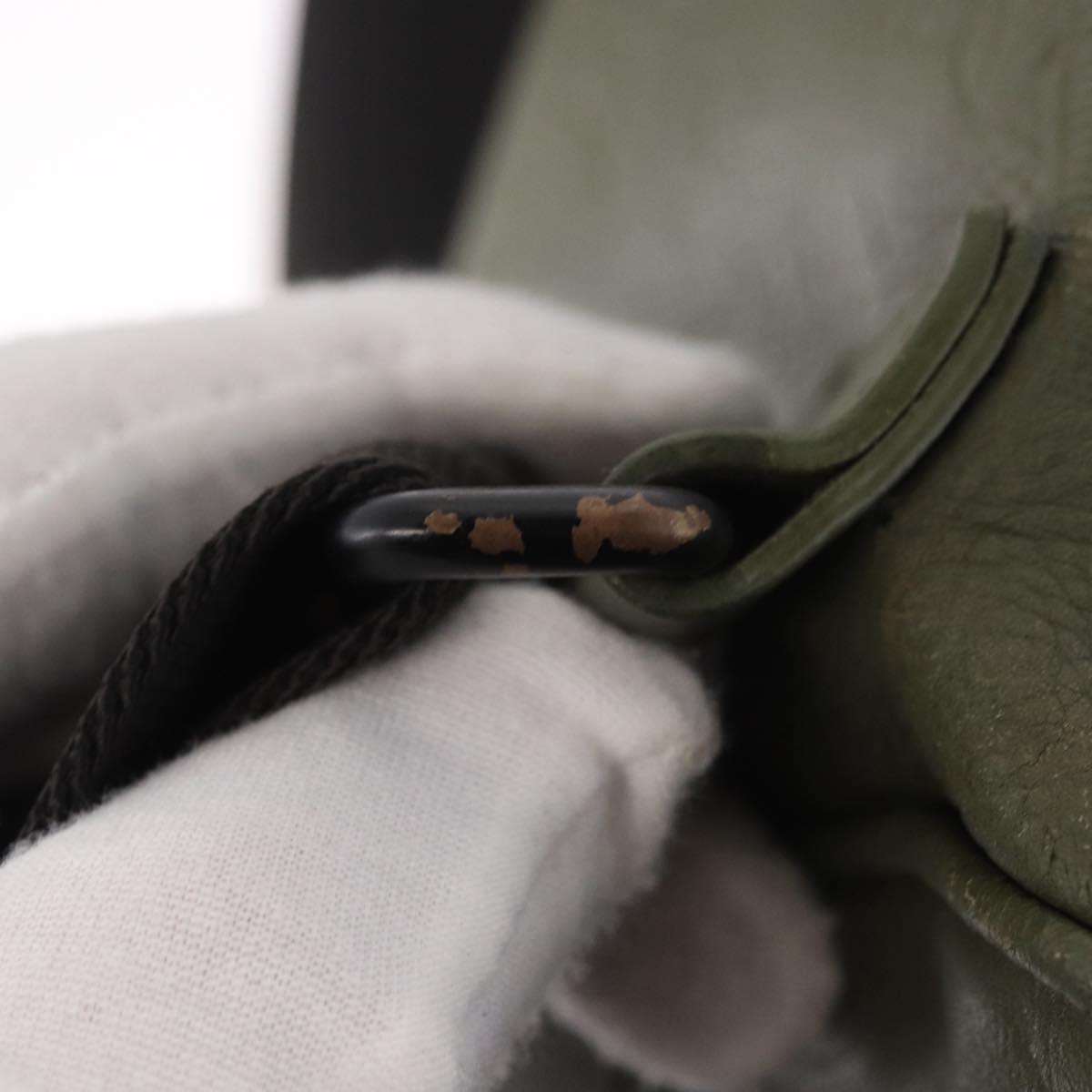 LOUIS VUITTON Monogram Shadow Chalk Sling Bag Green M44634 LV Auth 186190M
