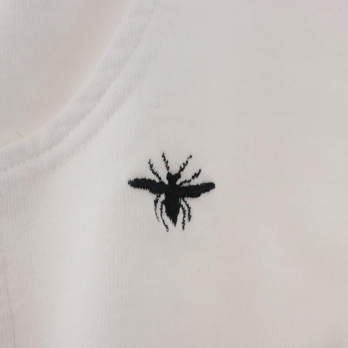 Christian Dior DIOR HOMME Bee Hoodie Cotton White Auth 186193M