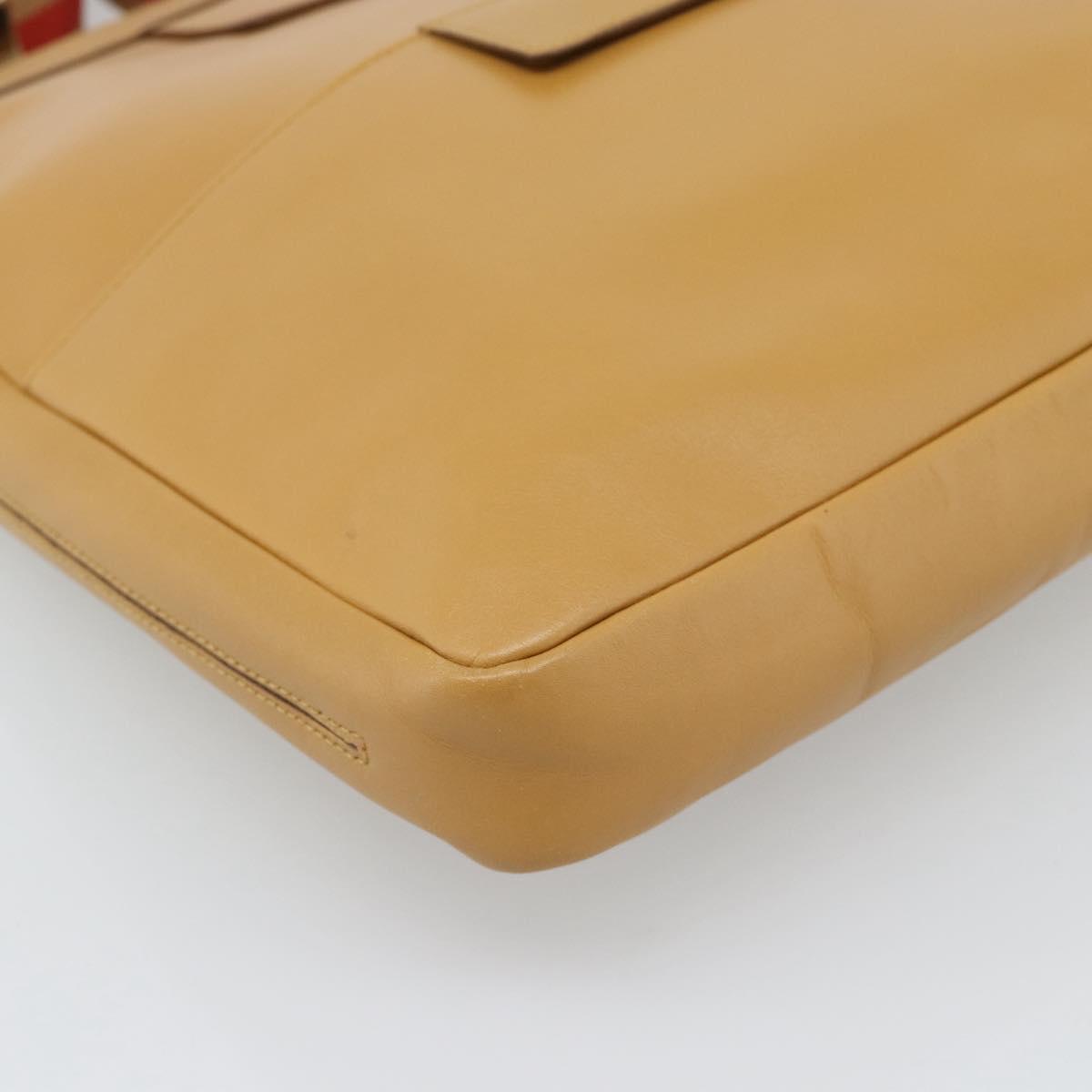 GUCCI Sherry Line Shoulder Bag Leather Brown Gold 001 4094 Auth 186199A