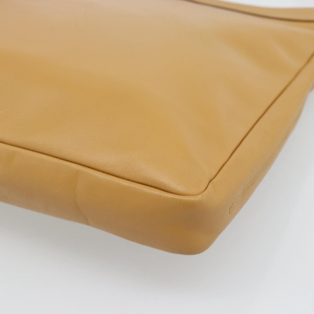 GUCCI Sherry Line Shoulder Bag Leather Brown Gold 001 4094 Auth 186199A