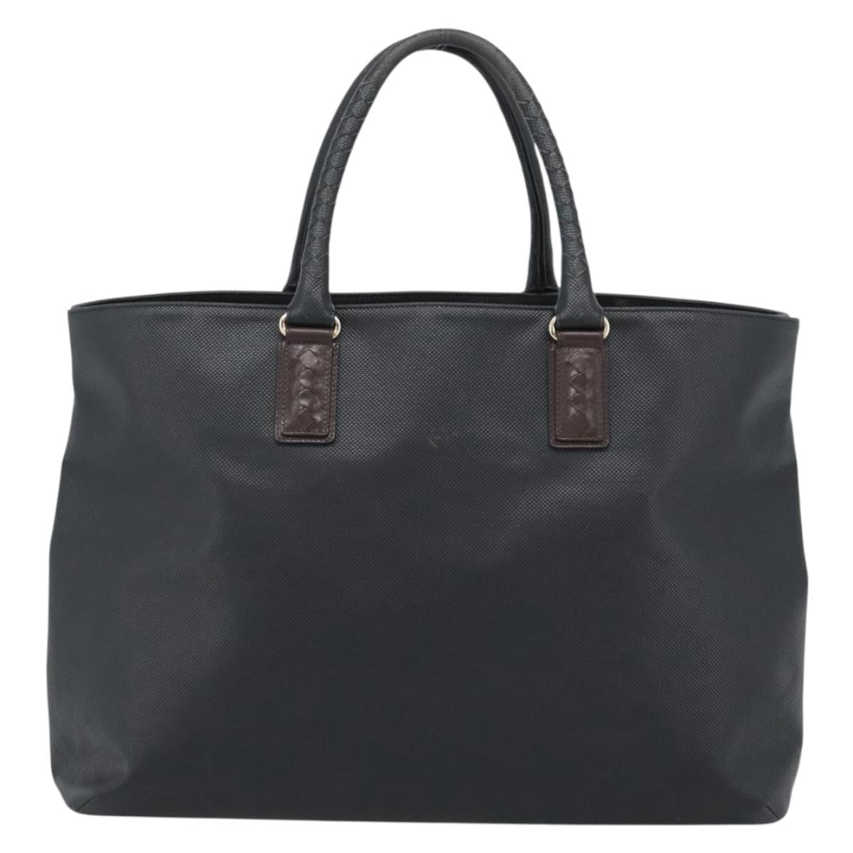BOTTEGA VENETA Marco Polo Tote Bag PVC Black Gold Auth 186200A