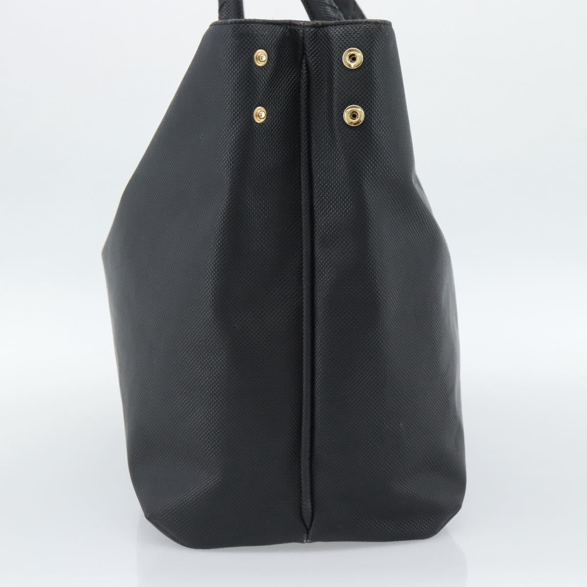BOTTEGA VENETA Marco Polo Tote Bag PVC Black Gold Auth 186200A