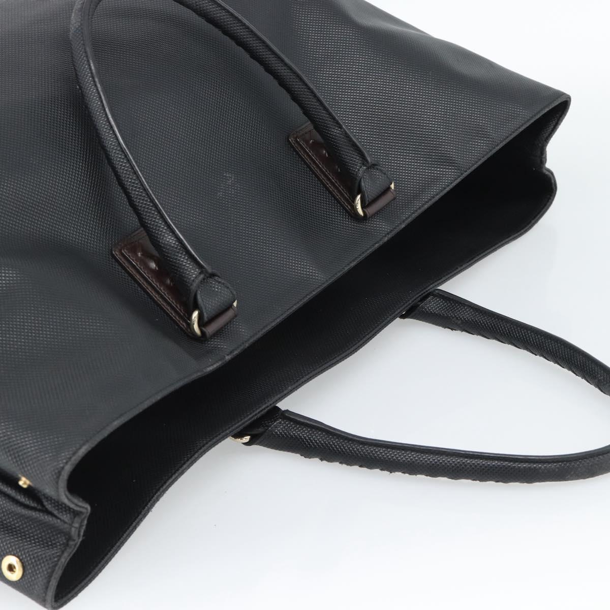BOTTEGA VENETA Marco Polo Tote Bag PVC Black Gold Auth 186200A