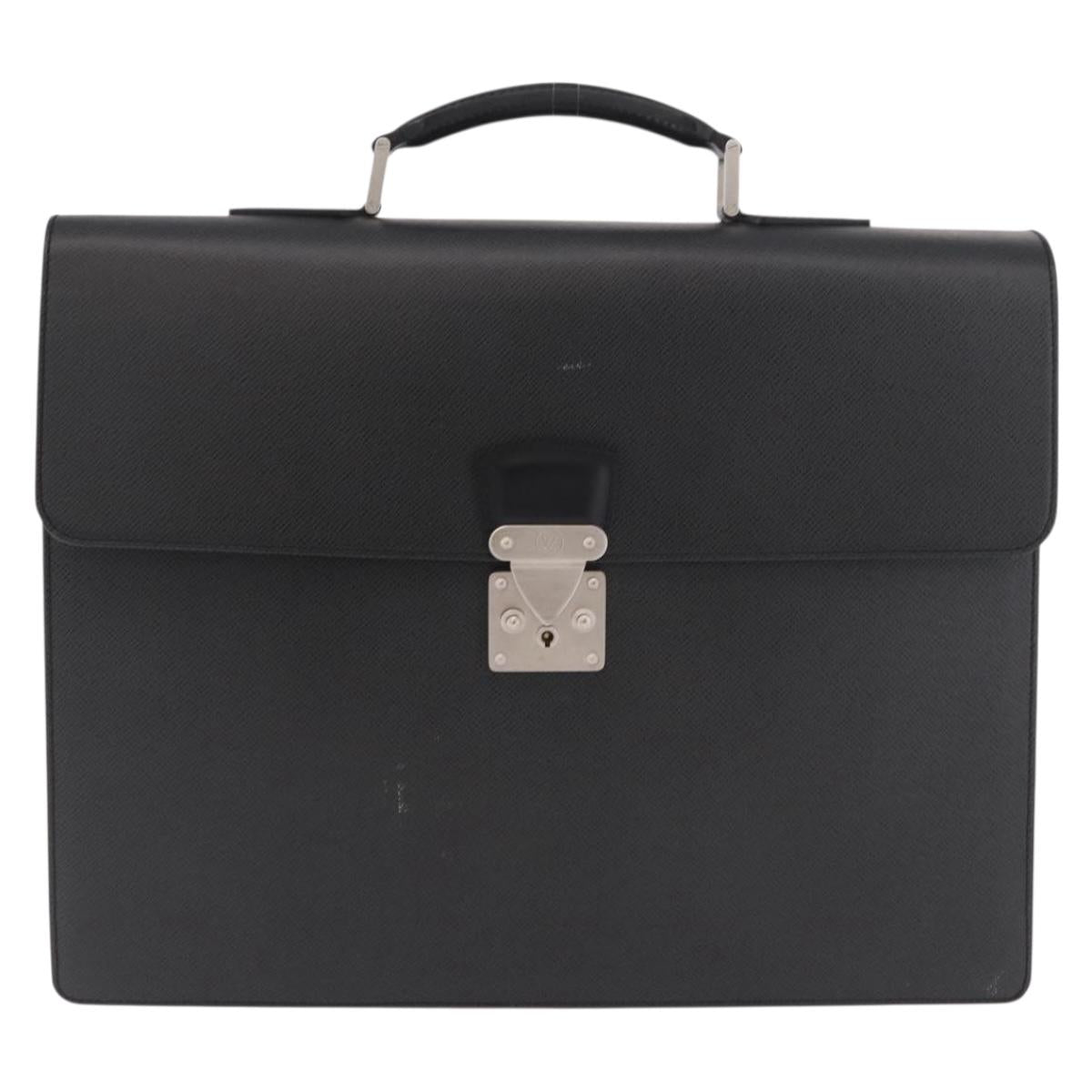 LOUIS VUITTON Taiga Serviette Moskova Business Bag Ardoise M30032 Auth 186217