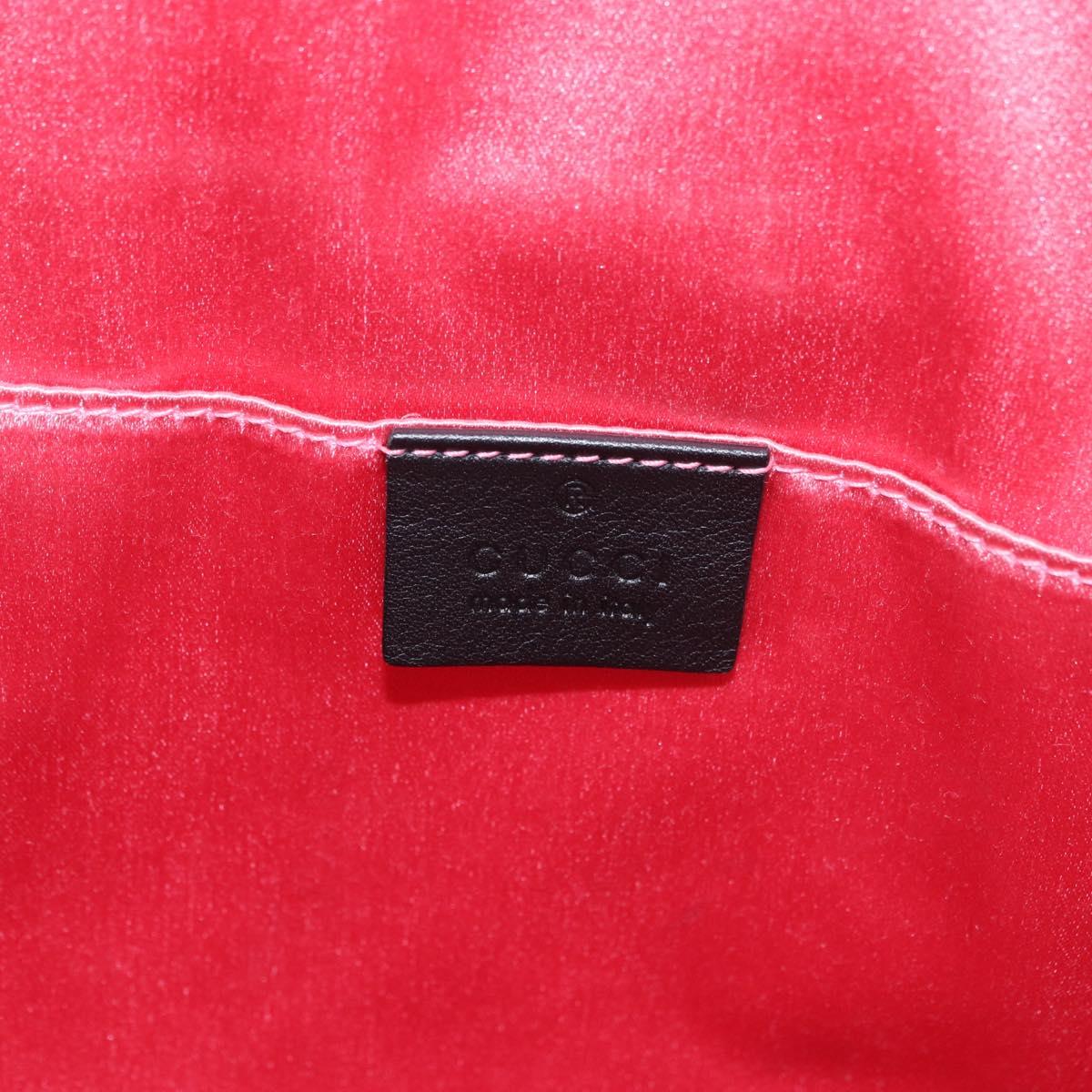 GUCCI GG Marmont Backpack Velor Black Gold 524568 Auth 186222SAM