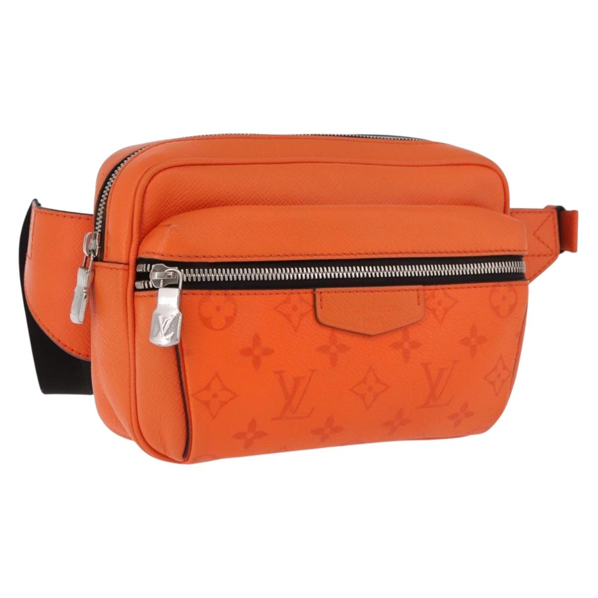 LOUIS VUITTON Tiger Lama Monogram Bum Bag Outdoor Bag Orange M30430 Auth 186224M