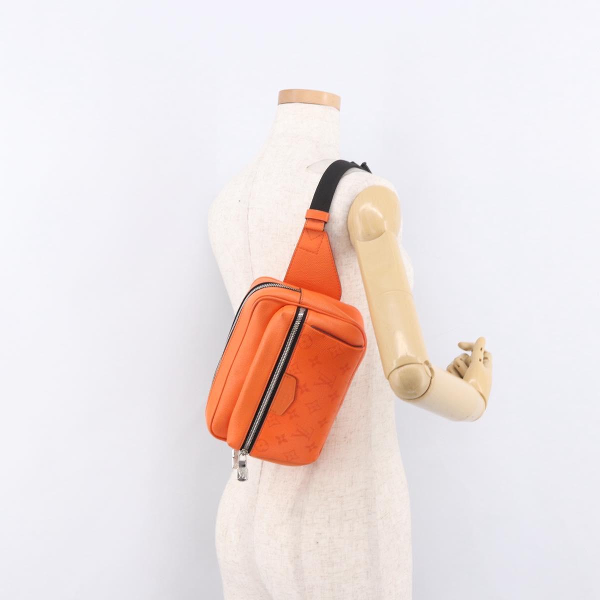 LOUIS VUITTON Tiger Lama Monogram Bum Bag Outdoor Bag Orange M30430 Auth 186224M
