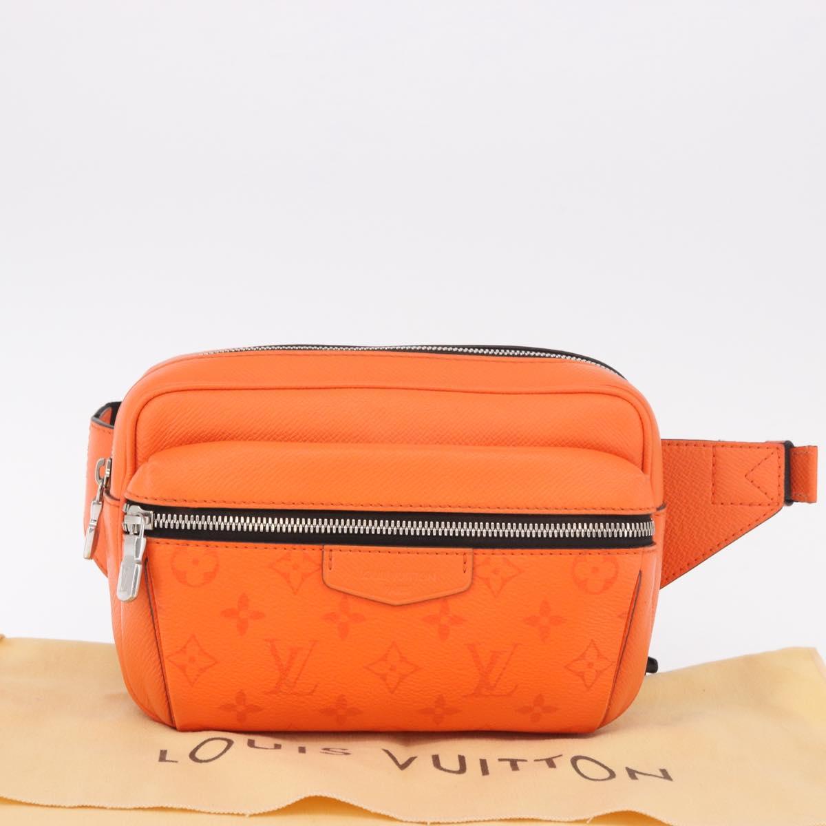 LOUIS VUITTON Tiger Lama Monogram Bum Bag Outdoor Bag Orange M30430 Auth 186224M