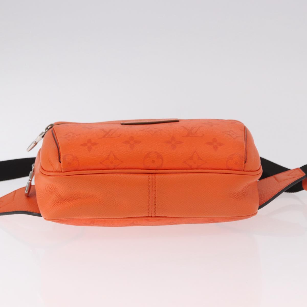 LOUIS VUITTON Tiger Lama Monogram Bum Bag Outdoor Bag Orange M30430 Auth 186224M