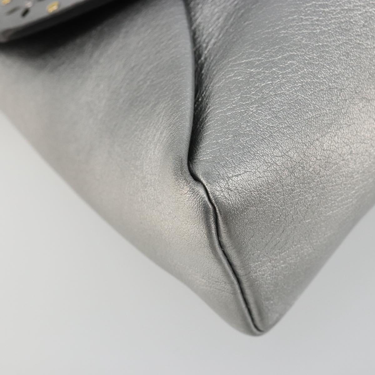 LOUIS VUITTON LV Love Note Shoulder Bag Leather Silver M54872 LV Auth 186225M