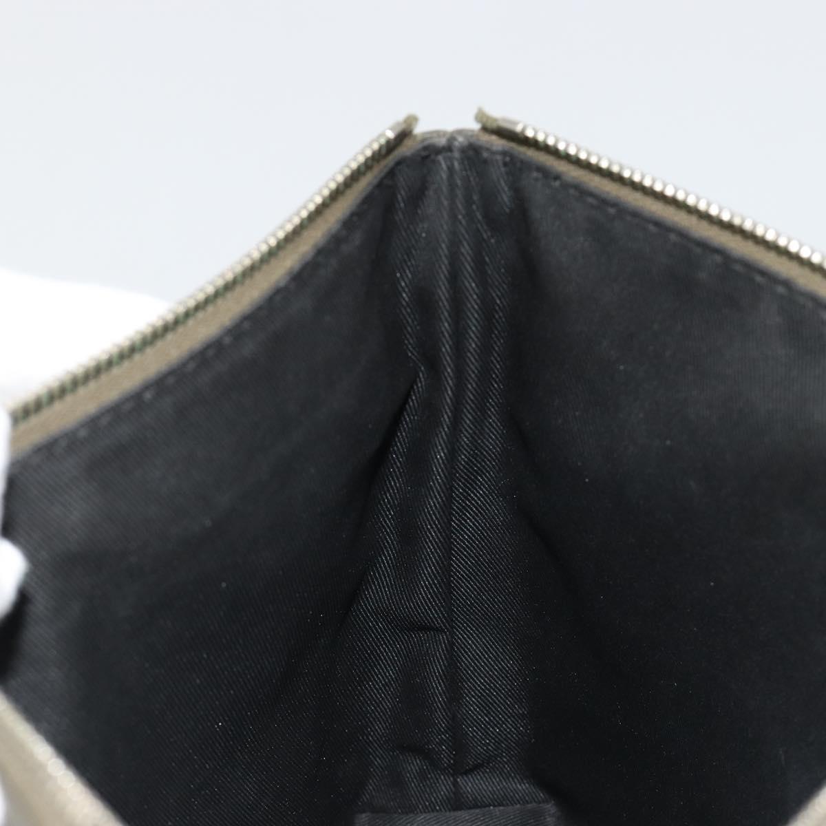 LOUIS VUITTON Takeoff Pouch Clutch Bag Leather Gray M81735 LV Auth 186227M