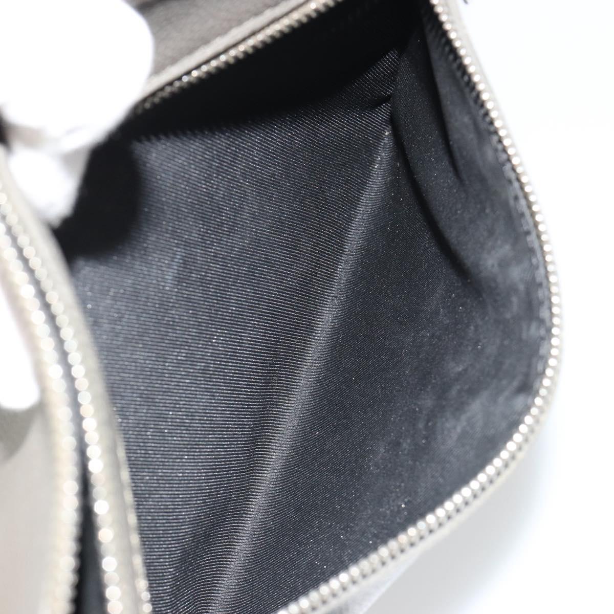 LOUIS VUITTON Takeoff Pouch Clutch Bag Leather Gray M81735 LV Auth 186227M