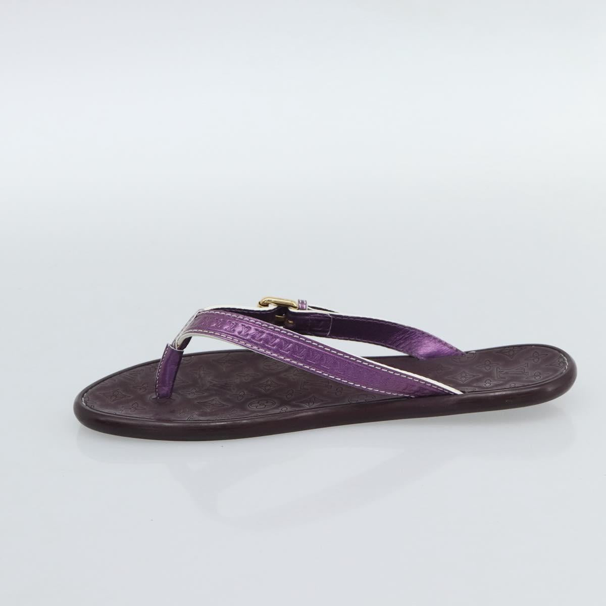 LOUIS VUITTON Monogram Sandals Purple LV Auth 186233M