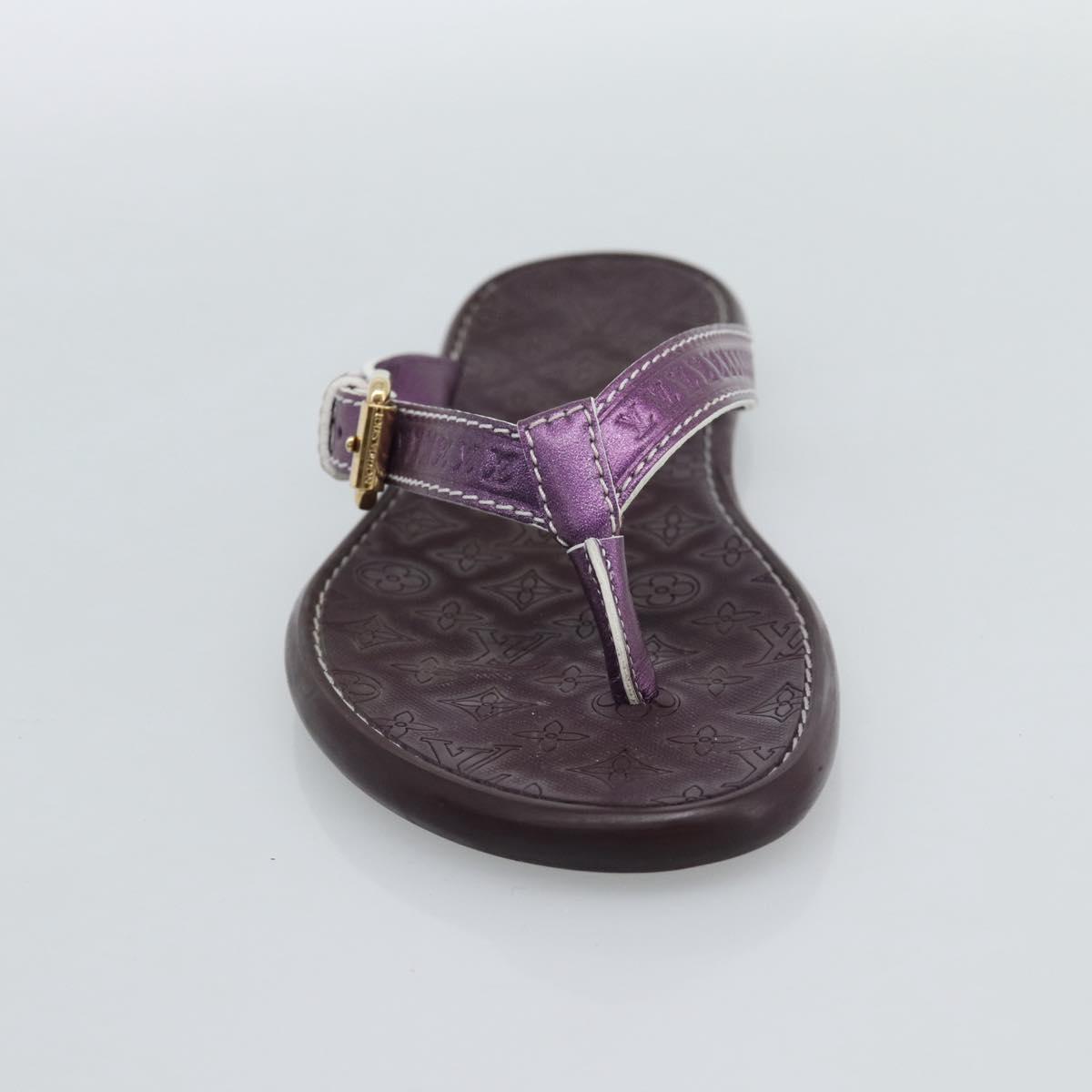 LOUIS VUITTON Monogram Sandals Purple LV Auth 186233M
