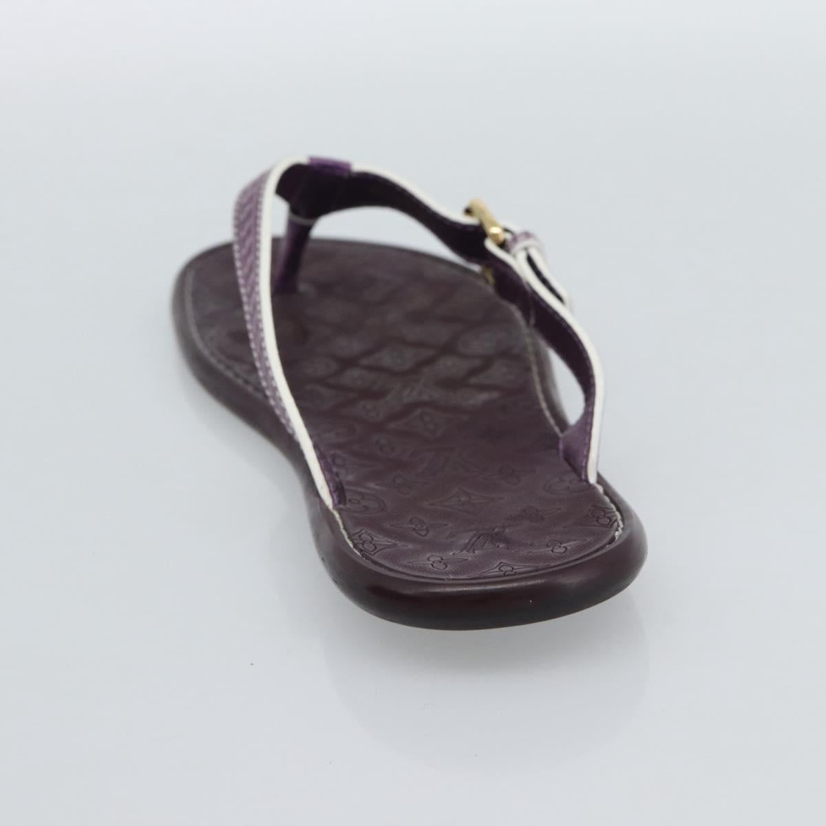 LOUIS VUITTON Monogram Sandals Purple LV Auth 186233M