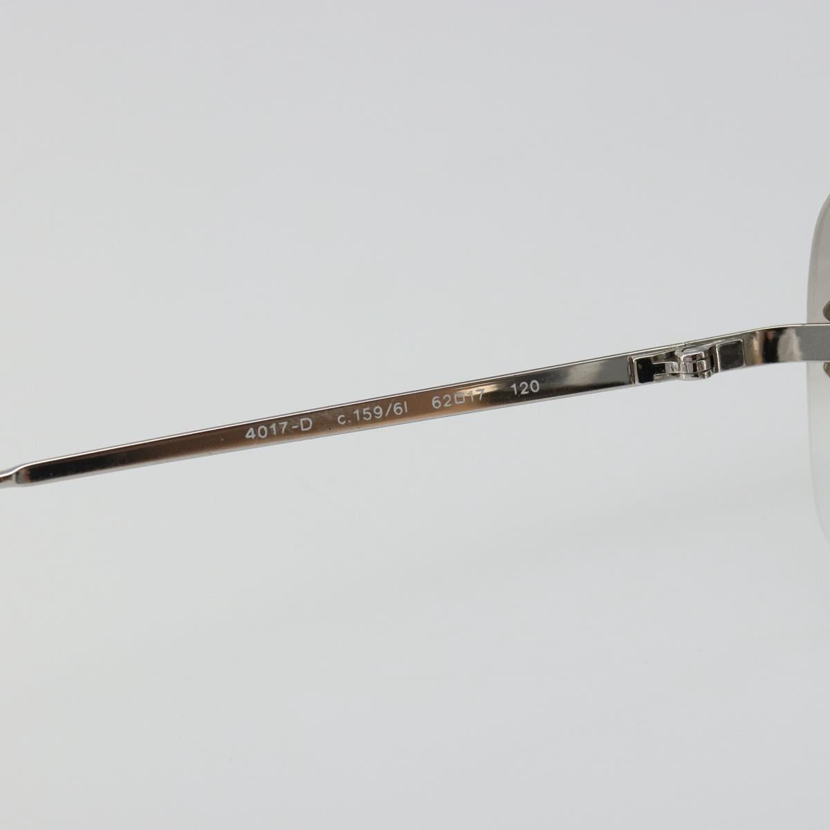 CHANEL COCO Mark Sunglasses metal Silver tone CC Auth 186236M