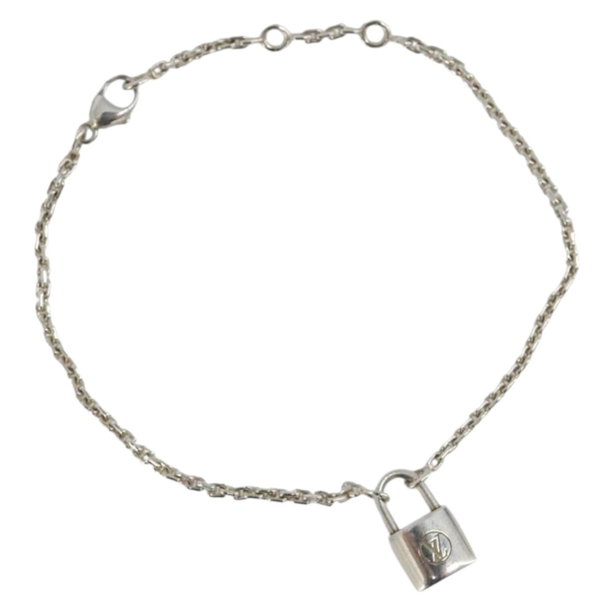 LOUIS VUITTON Bracelet Silver Lockit Bracelet Ag925 Silver Q95450 Auth 186237A