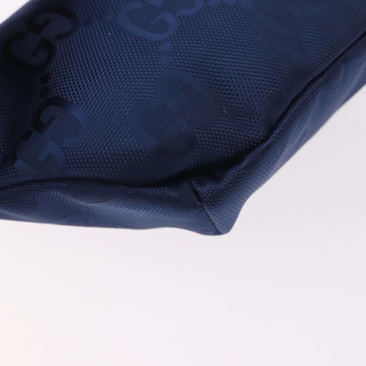 GUCCI GG Canvas Sherry Line Waist bag Navy Red 502095 Auth 186249M