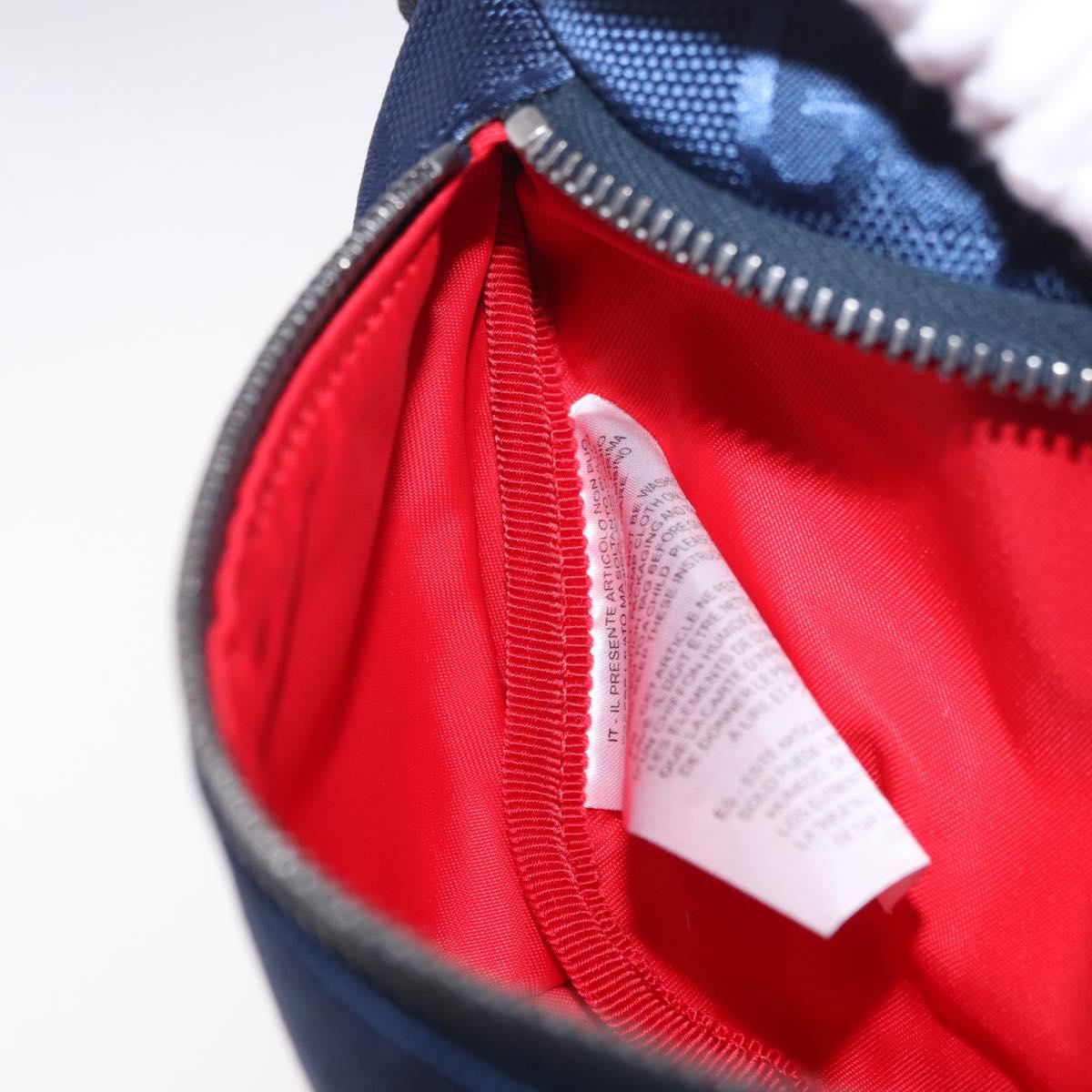 GUCCI GG Canvas Sherry Line Waist bag Navy Red 502095 Auth 186249M