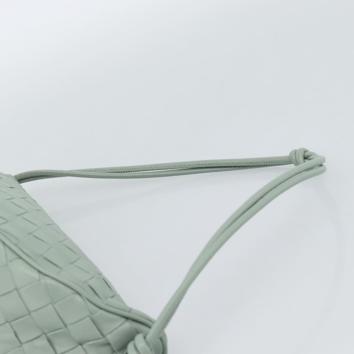 BOTTEGA VENETA INTRECCIATO Shoulder Bag Leather Green Gold Auth 186252SM