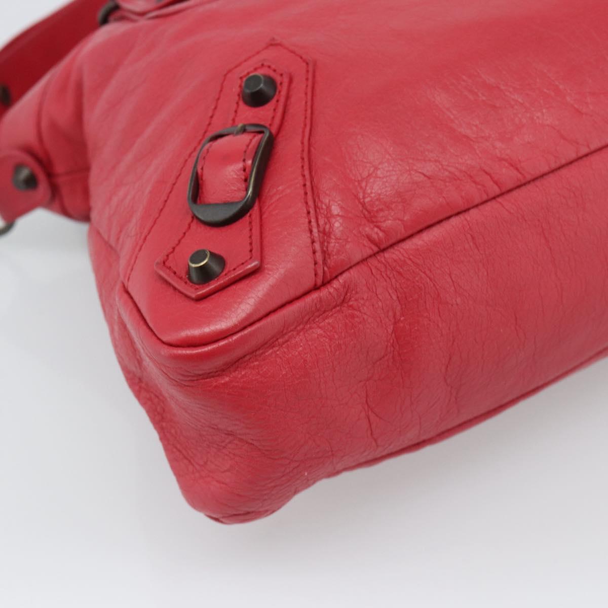 BALENCIAGA The Town Hand Bag Leather 2way Red 240579 Auth 186253M
