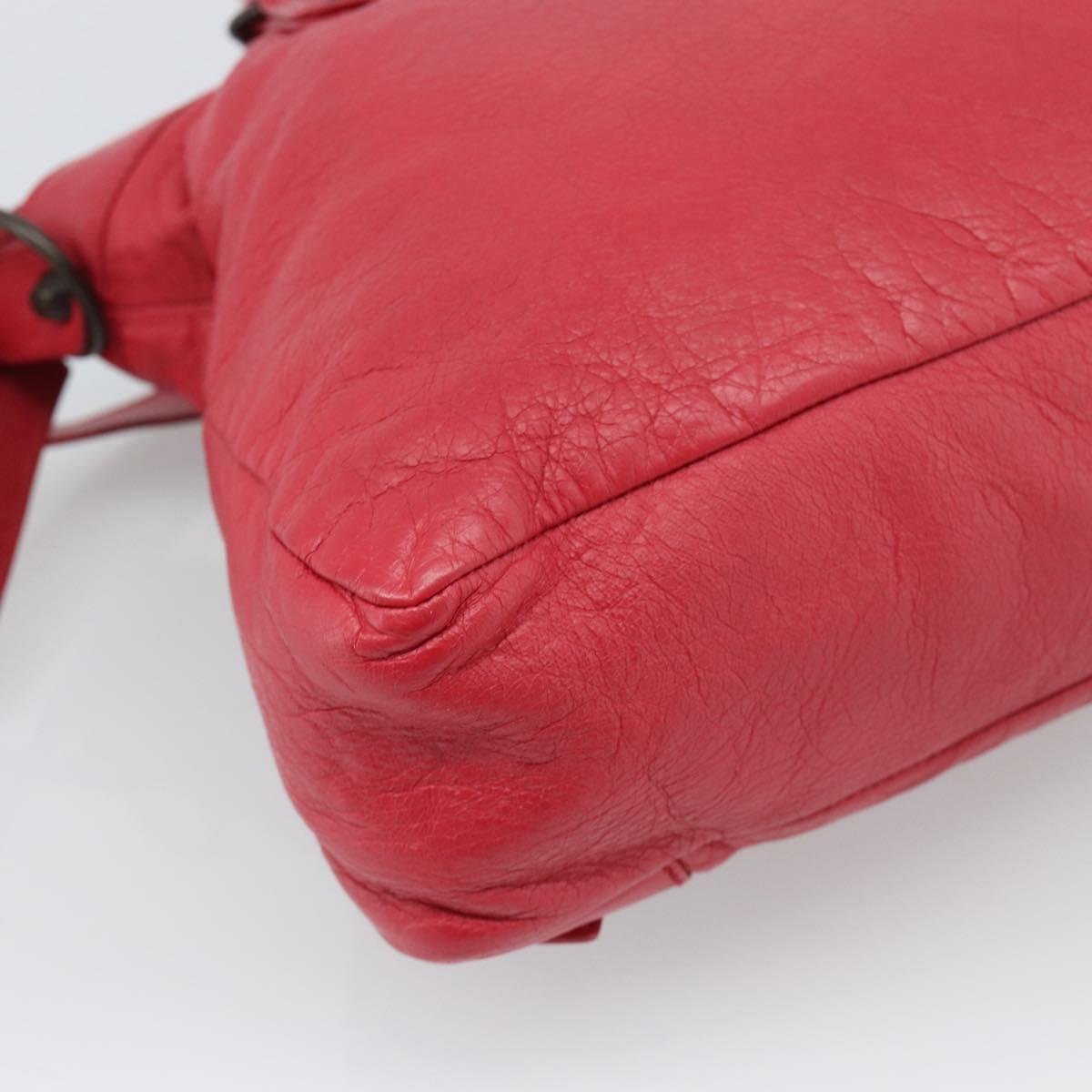 BALENCIAGA The Town Hand Bag Leather 2way Red 240579 Auth 186253M