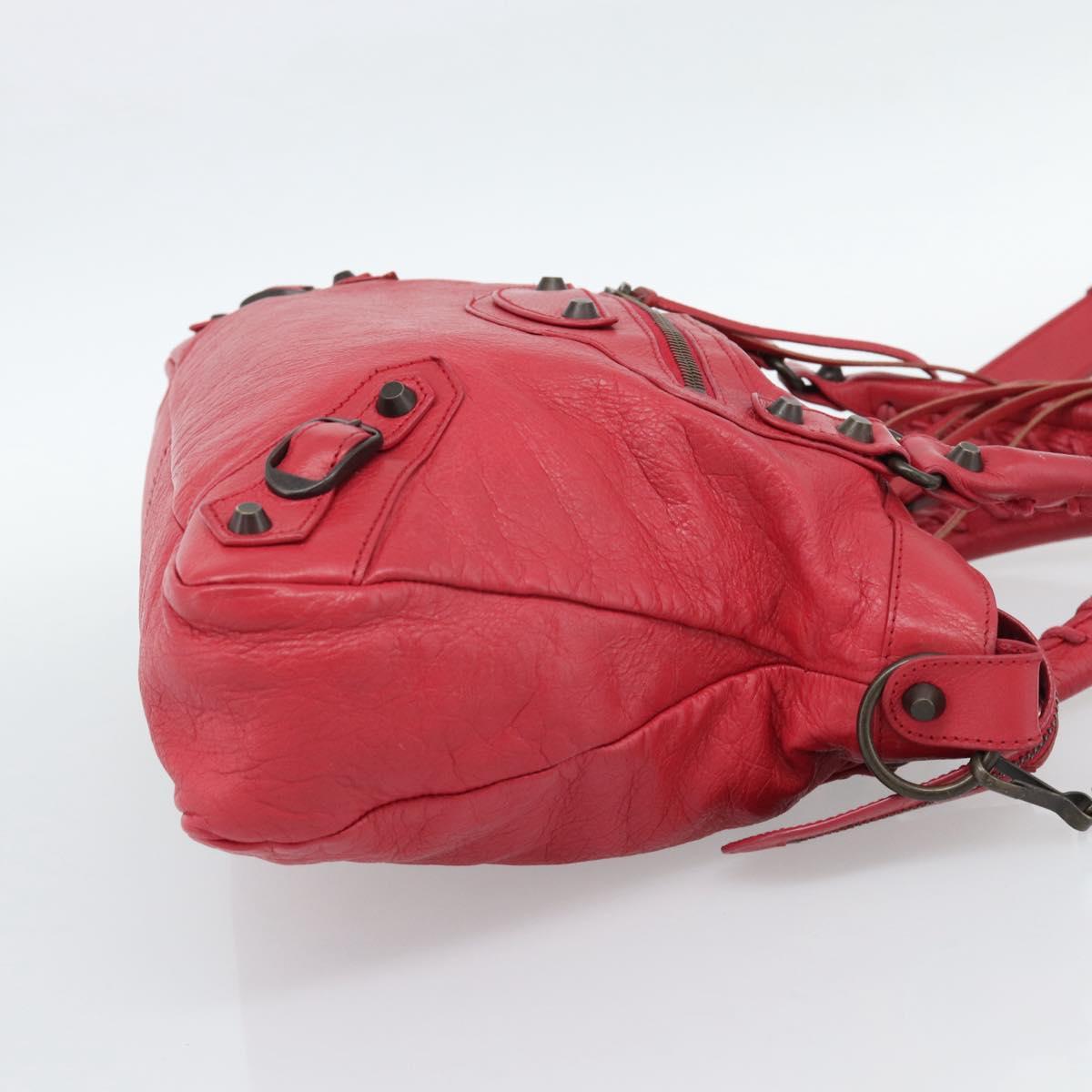 BALENCIAGA The Town Hand Bag Leather 2way Red 240579 Auth 186253M