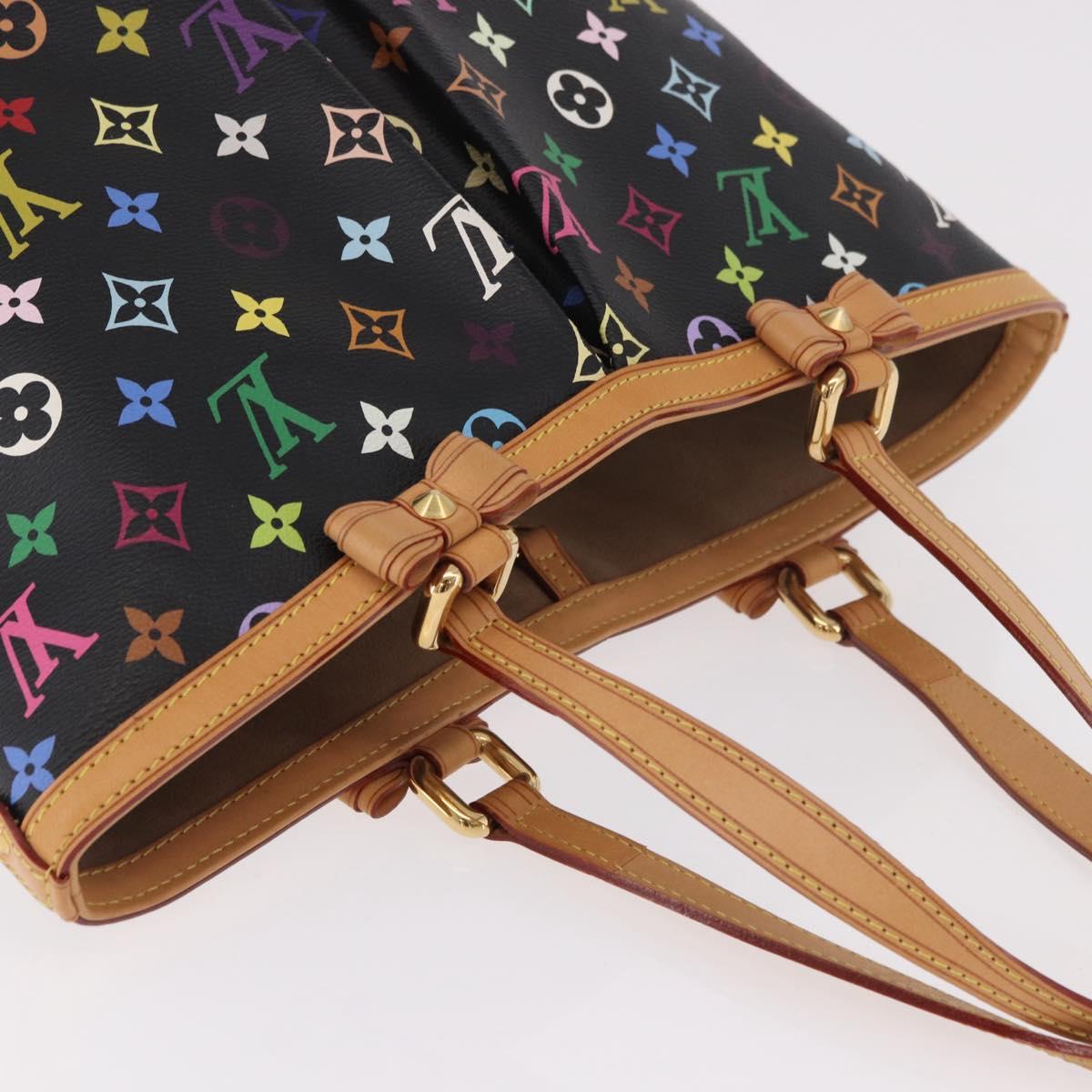 LOUIS VUITTON Multicolor Shirley MM Tote Bag Black M93213 LV Auth 186256SAV