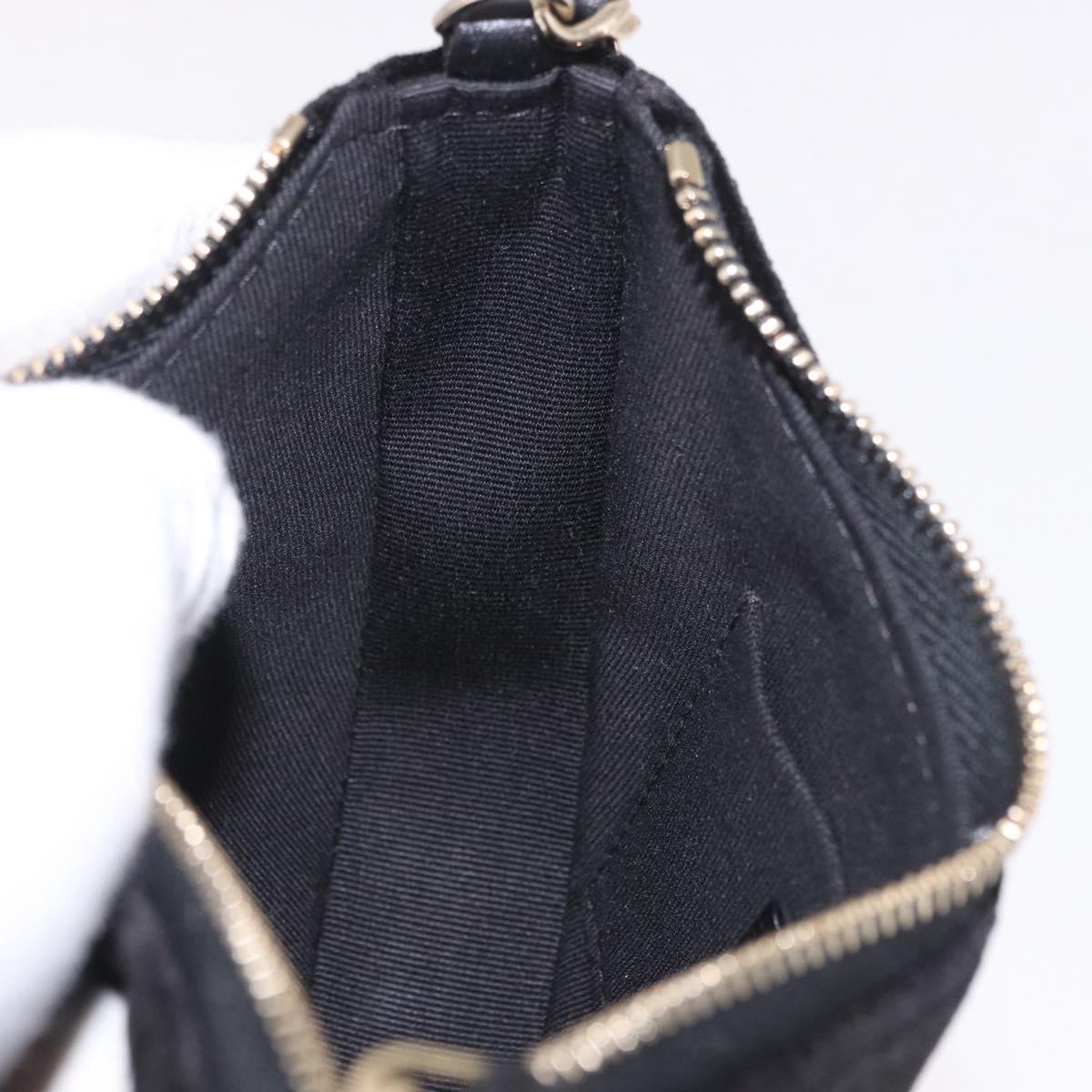 CHANEL Matelasse Chain Shoulder Bag Velor Black Gold CC Auth 186258SM