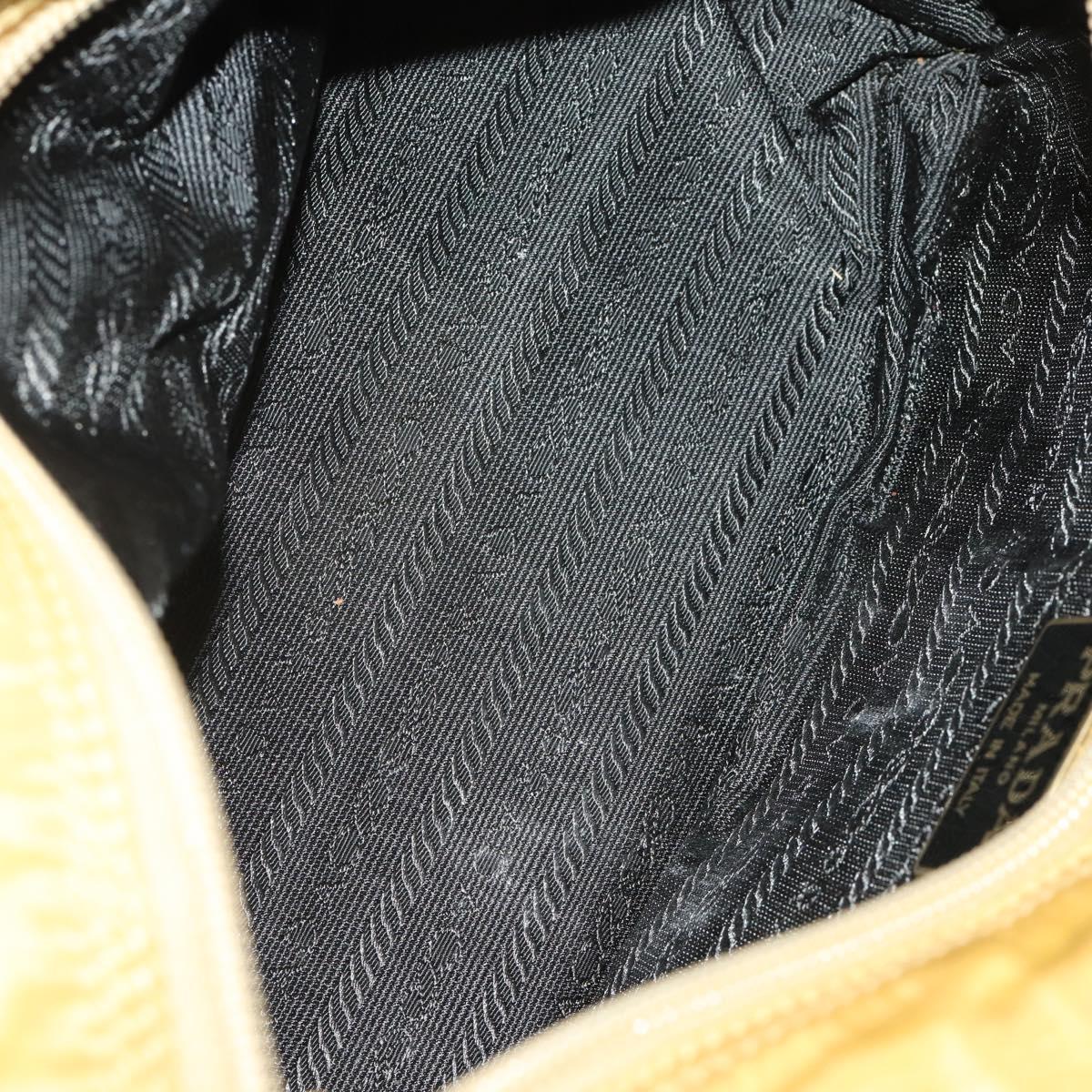 PRADA Hand Bag Nylon 2 Set Black Yellow Auth 186260