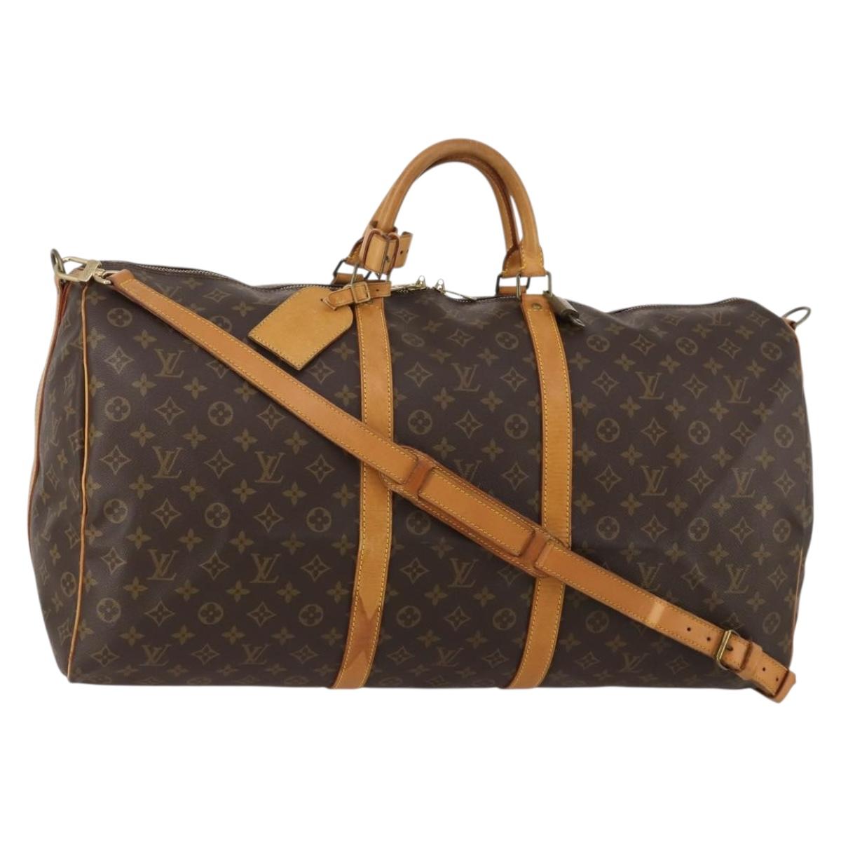 LOUIS VUITTON Monogram Keepall Bandouliere 60 Boston Bag M41412 LV Auth 186276A