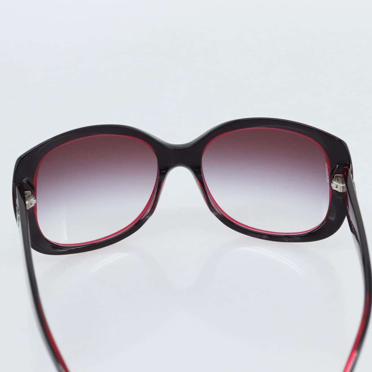 CHANEL COCO Mark Sunglasses Plastic Red CC Auth 186282M